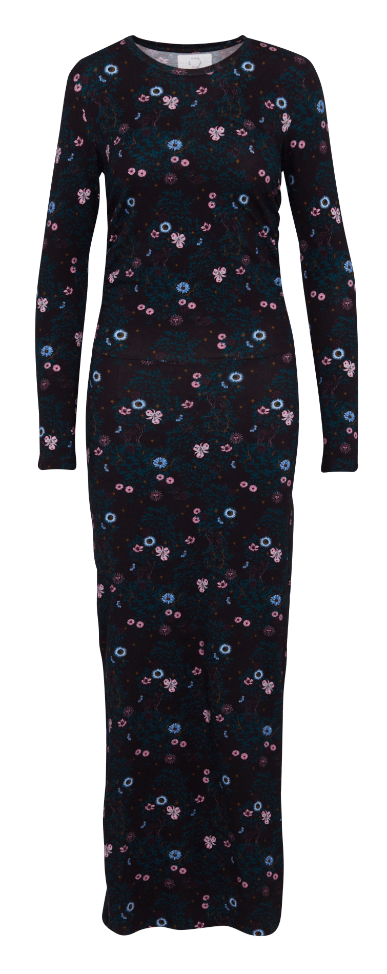 Robe cintrée imprimée en coton mélangé DES PETITS HAUTS Noir