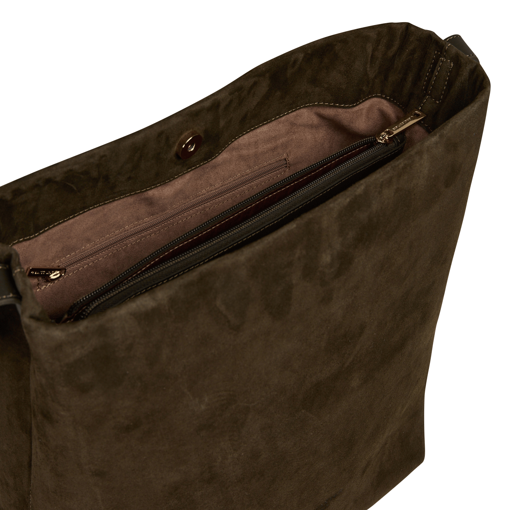Handtasche aus Veloursleder LANCASTER PARIS Khaki