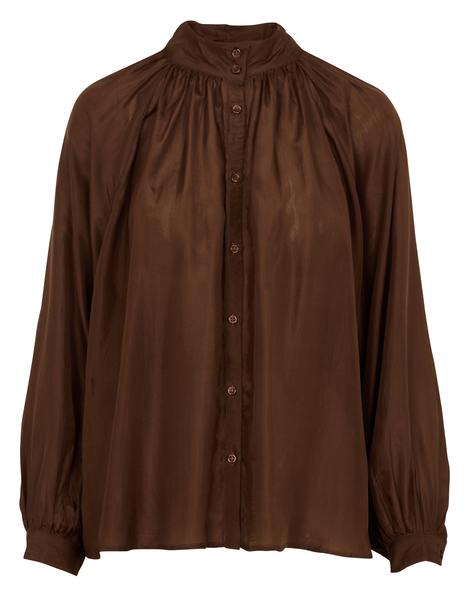 Katoenen blouse met opstaande kraag BELLEPIECE