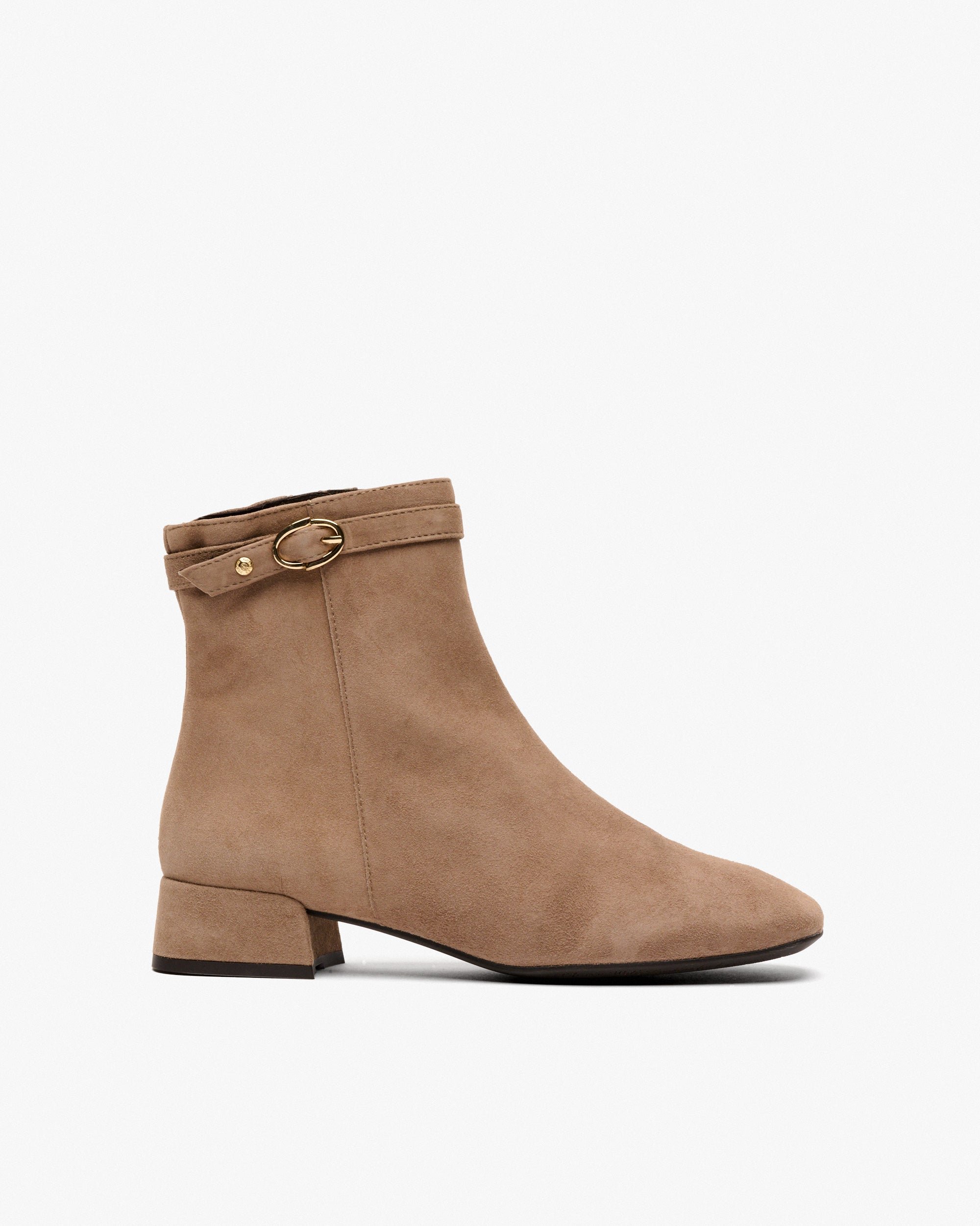 Grey suede ankle boots. PEDRO MIRALLES Grey