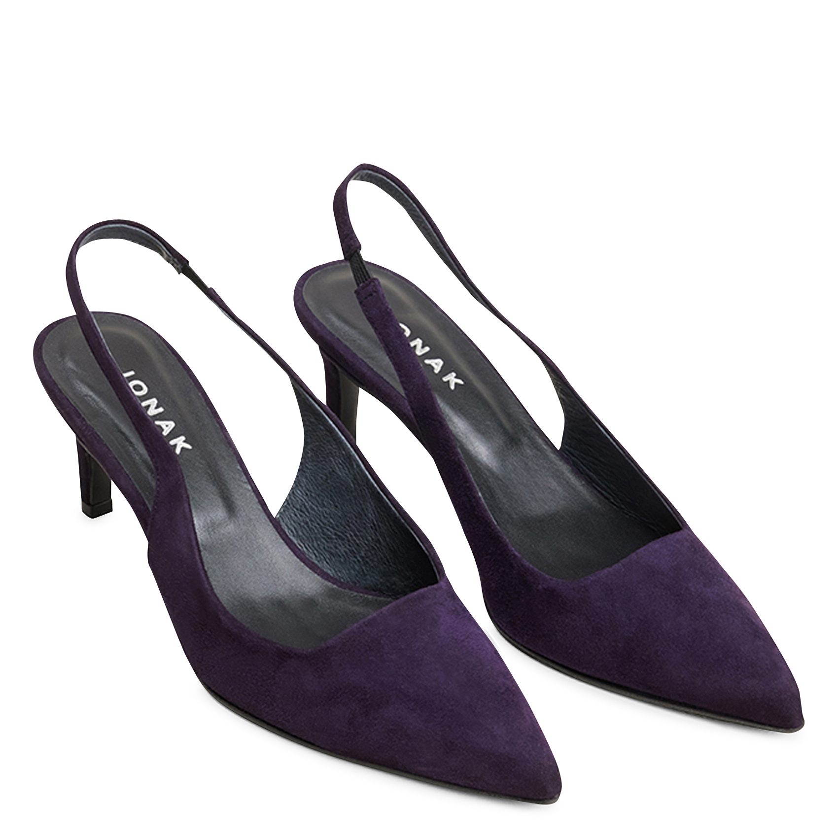 Slingback suede leather pumps | Purple JONAK Women
