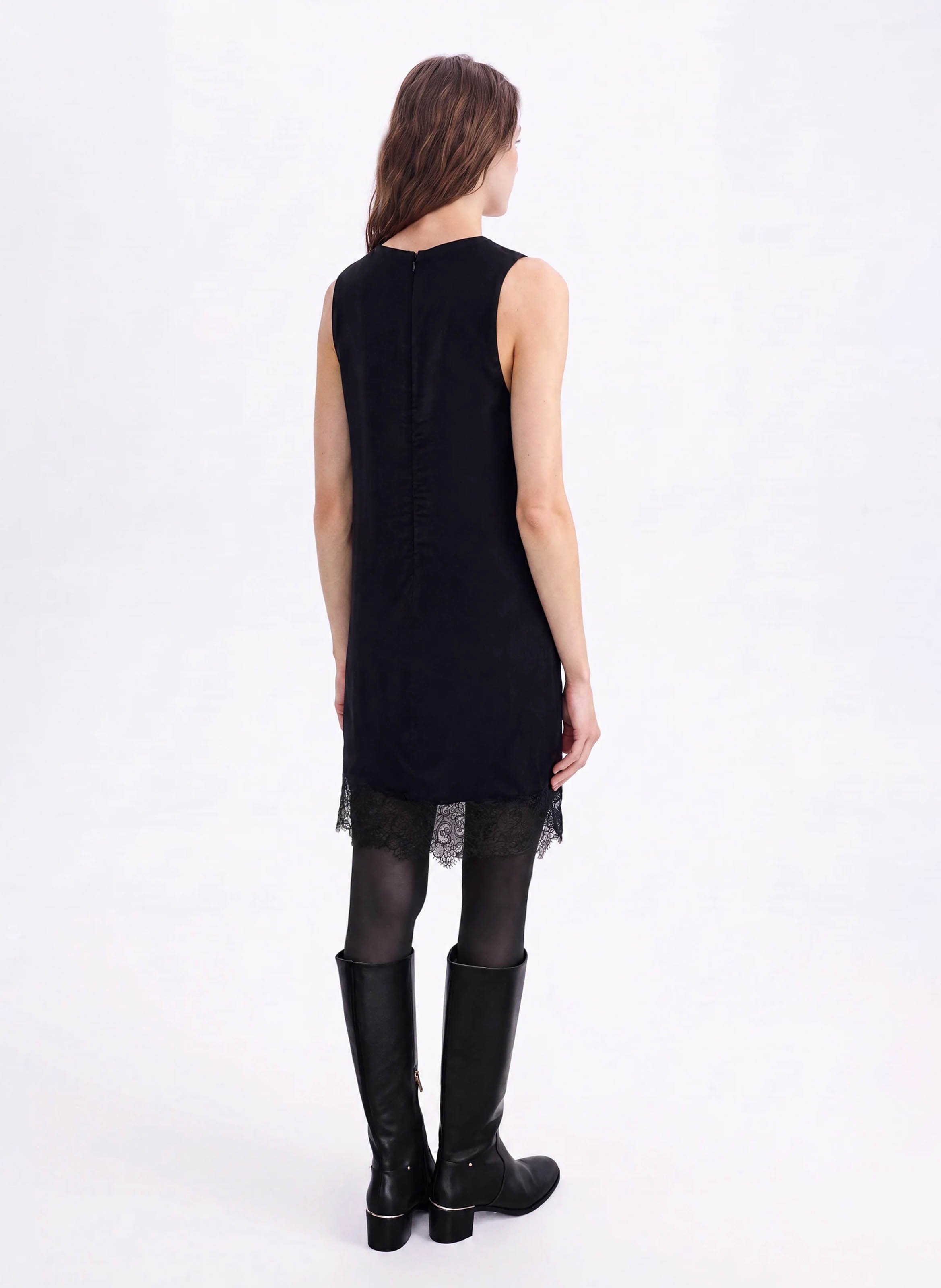 Short round-neck dress VANESSA BRUNO Black
