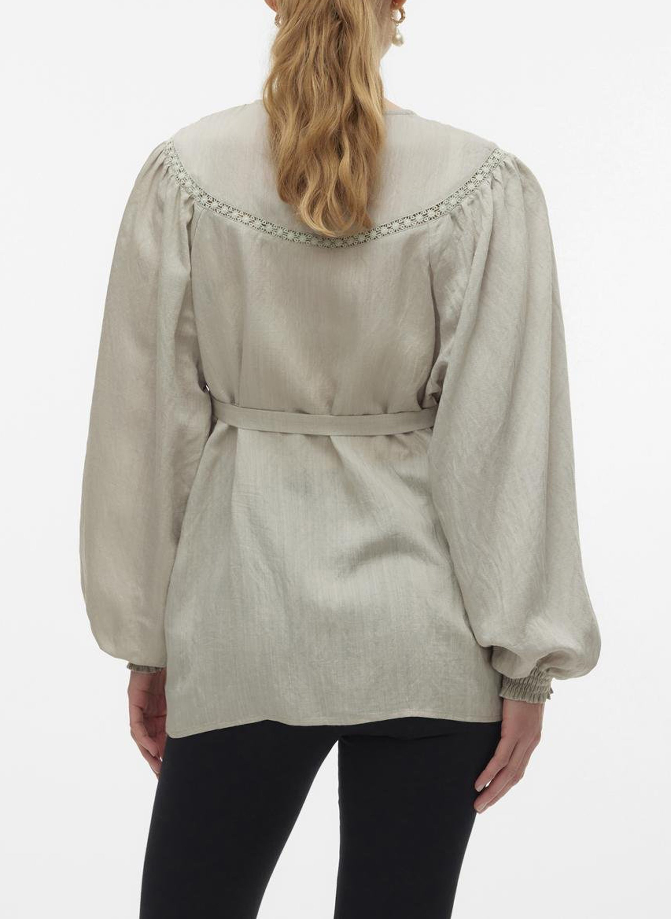 Blouse droite de grossesse col rond  MAMALICIOUS Gris