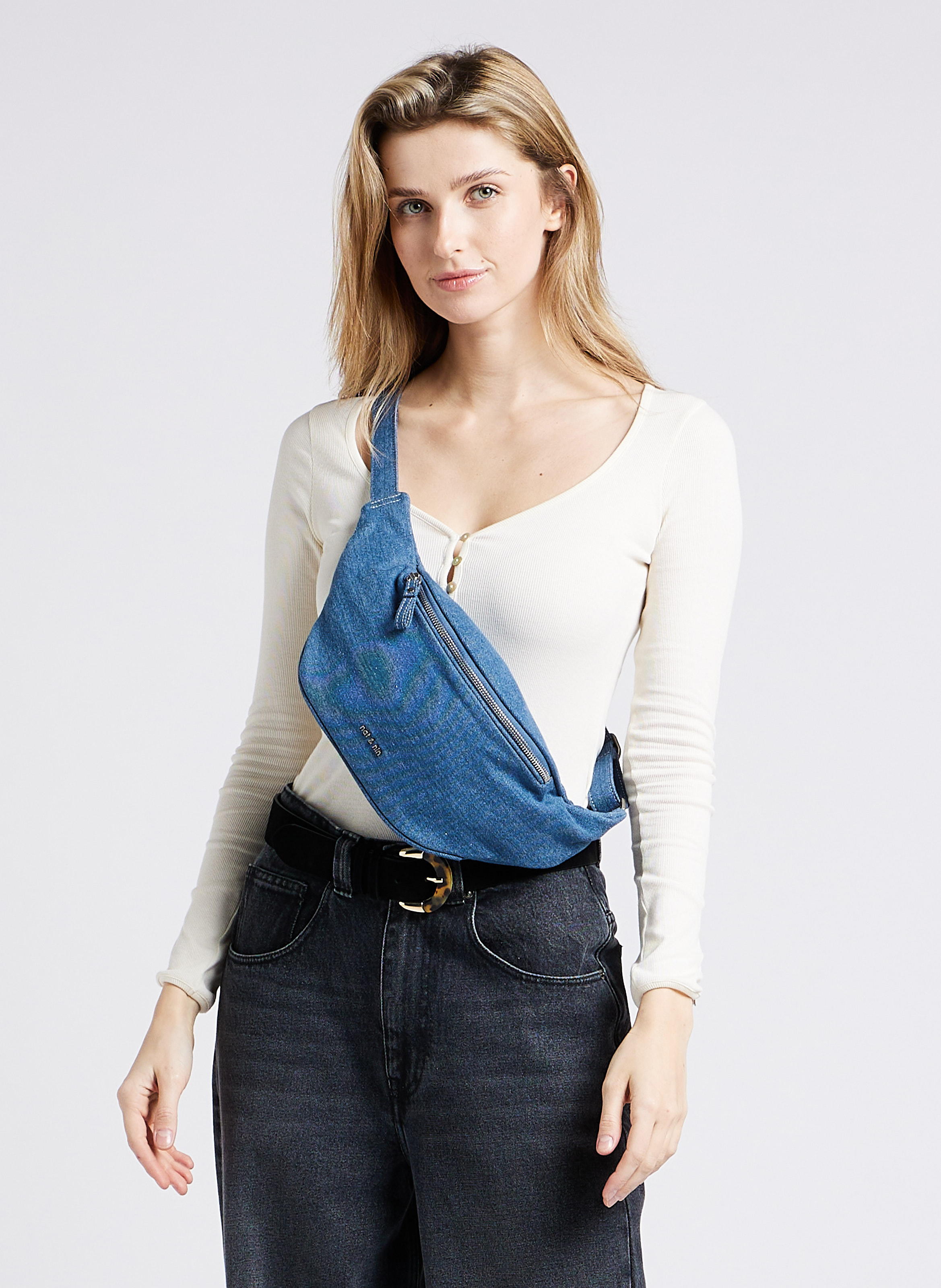 Sac banane en coton NAT & NIN Bleu