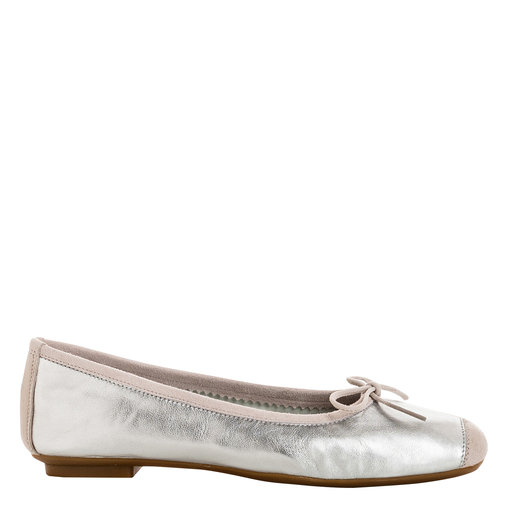 Ballerines en cuir REQINS Argent