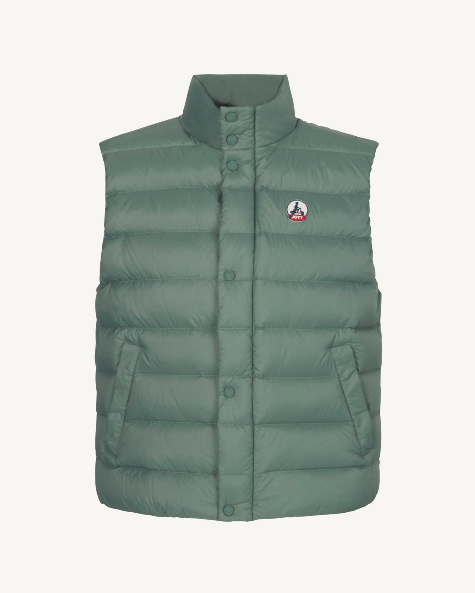 Thomas sleeveless lightweight puffer jacket JOTT Green