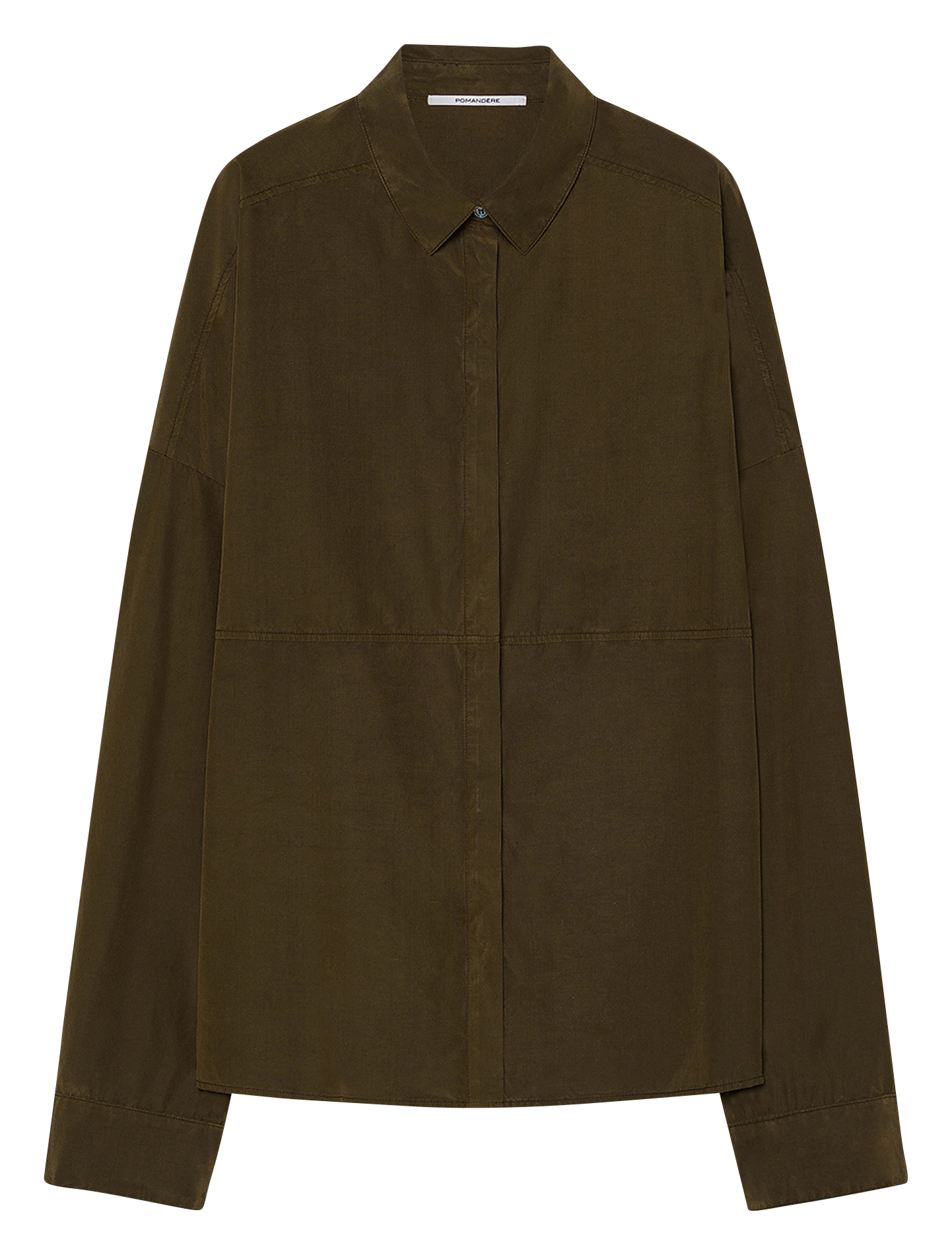 Chemise oversize en coton et en laine mélangée POMANDERE Multicolore