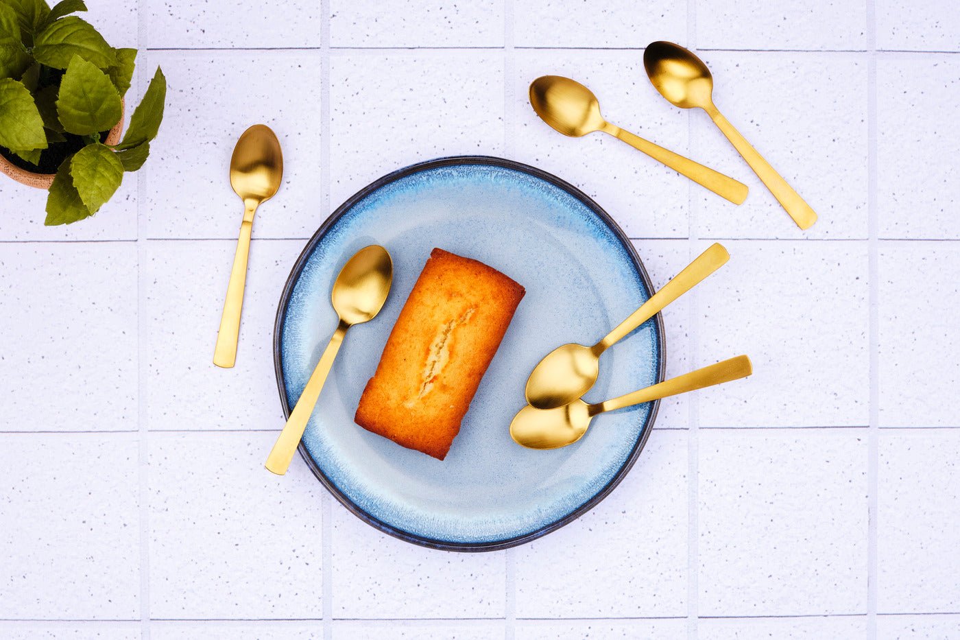 Set of 6 Telmo teaspoons - silver BJORN Golden