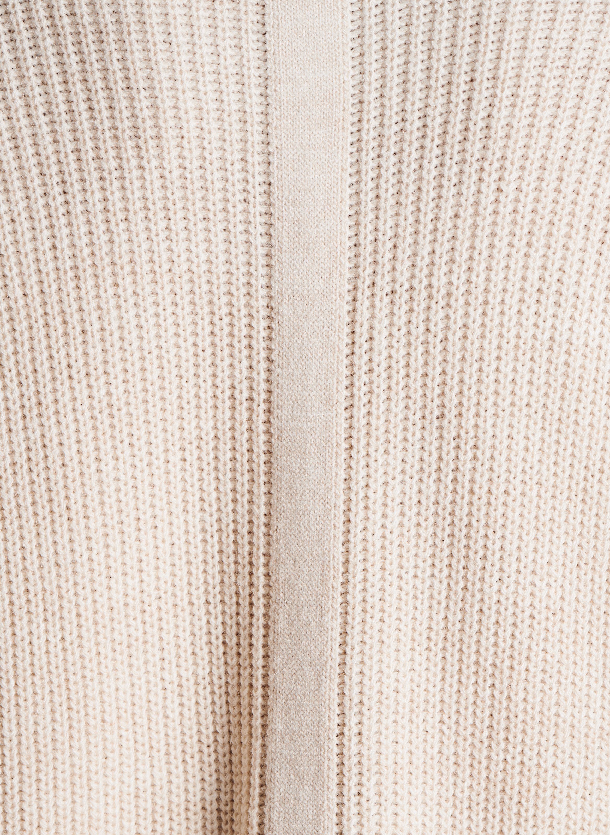 Loose-fit mixed-knit round-neck sweater LA FEE MARABOUTEE White