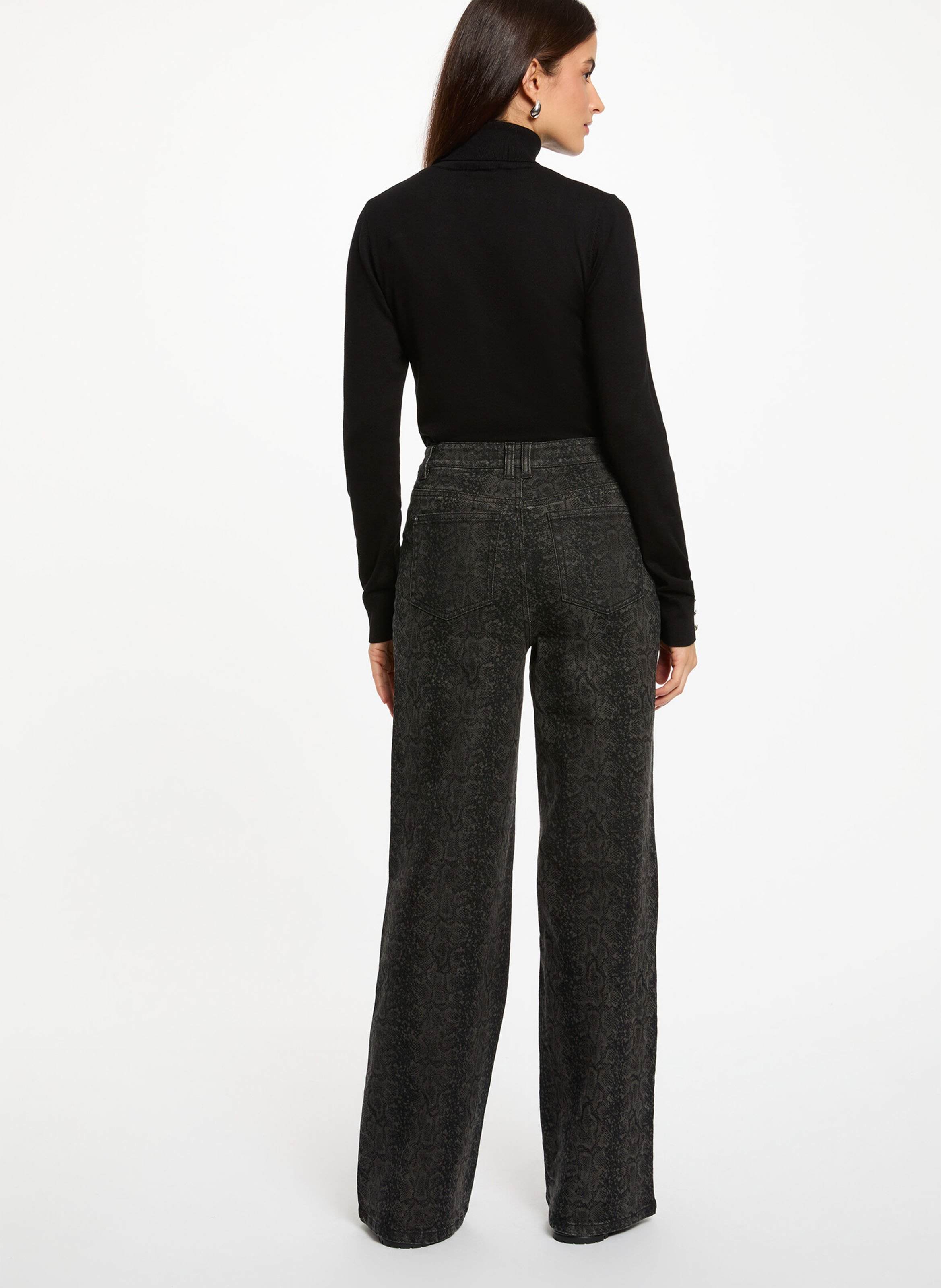 Wijde katoenen broek MORGAN Veelkleurig