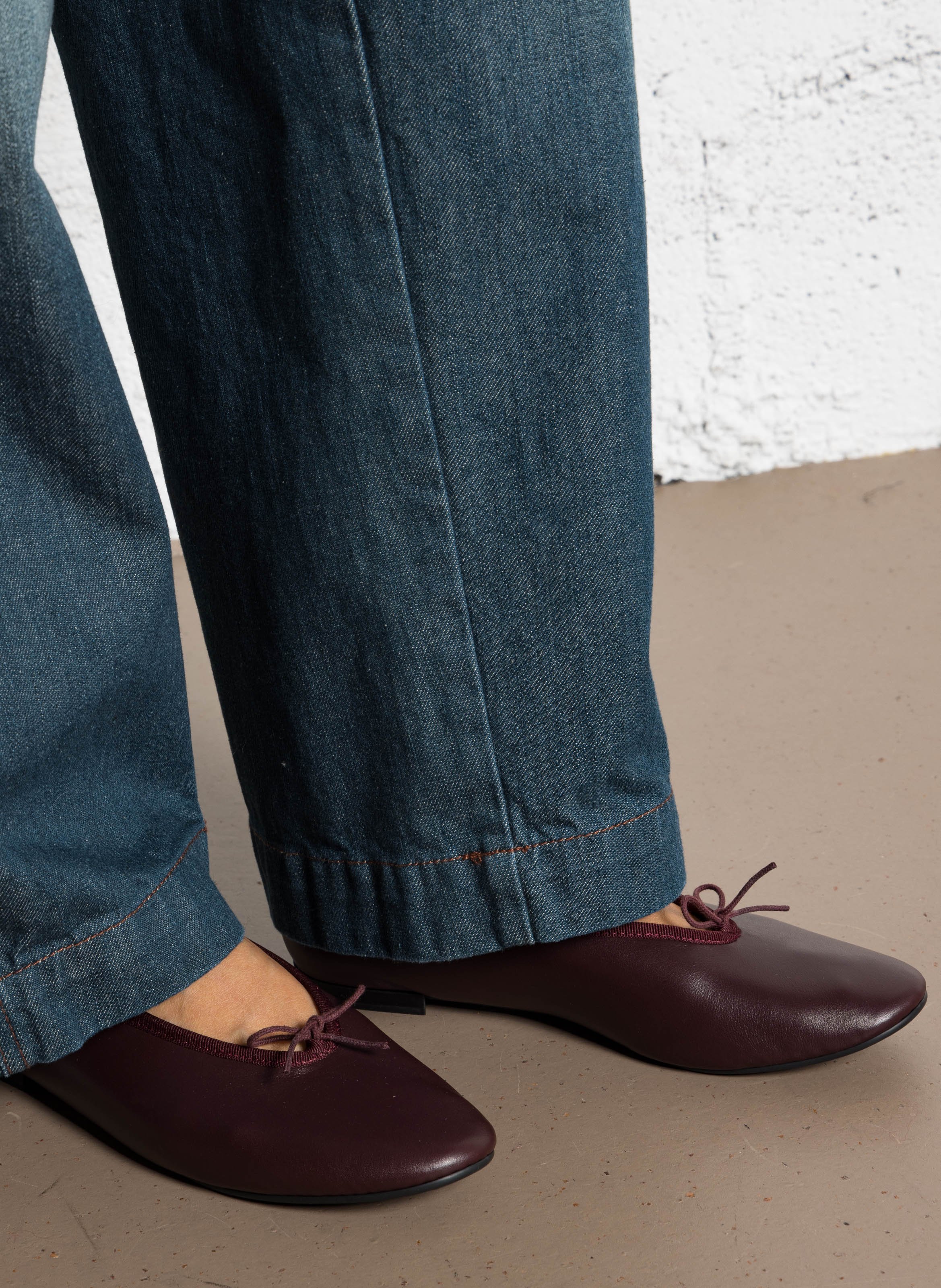 Ballerines en cuir REPETTO Rouge