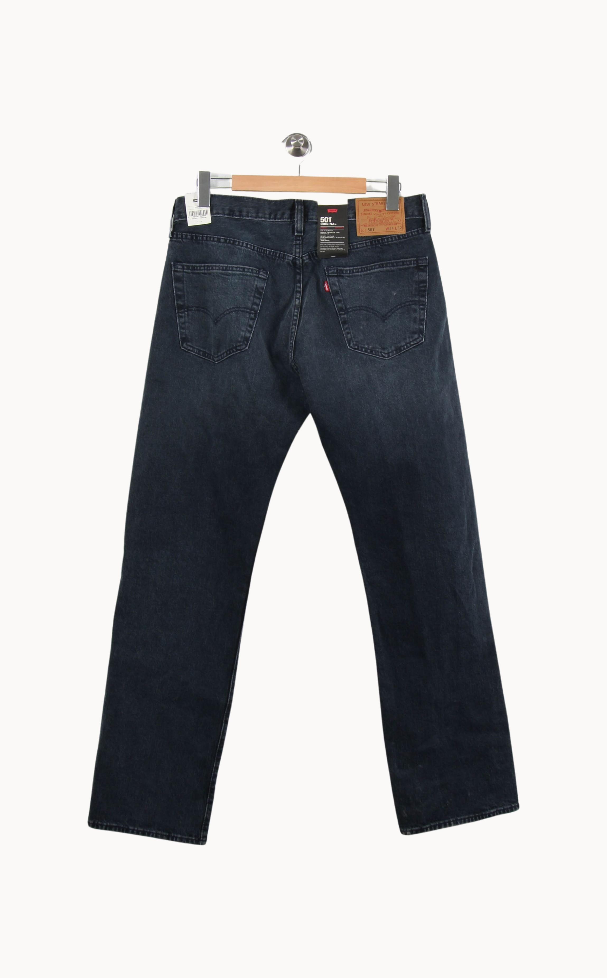 Cropped slim jeans with studs LEVI'S - Seconde main Black