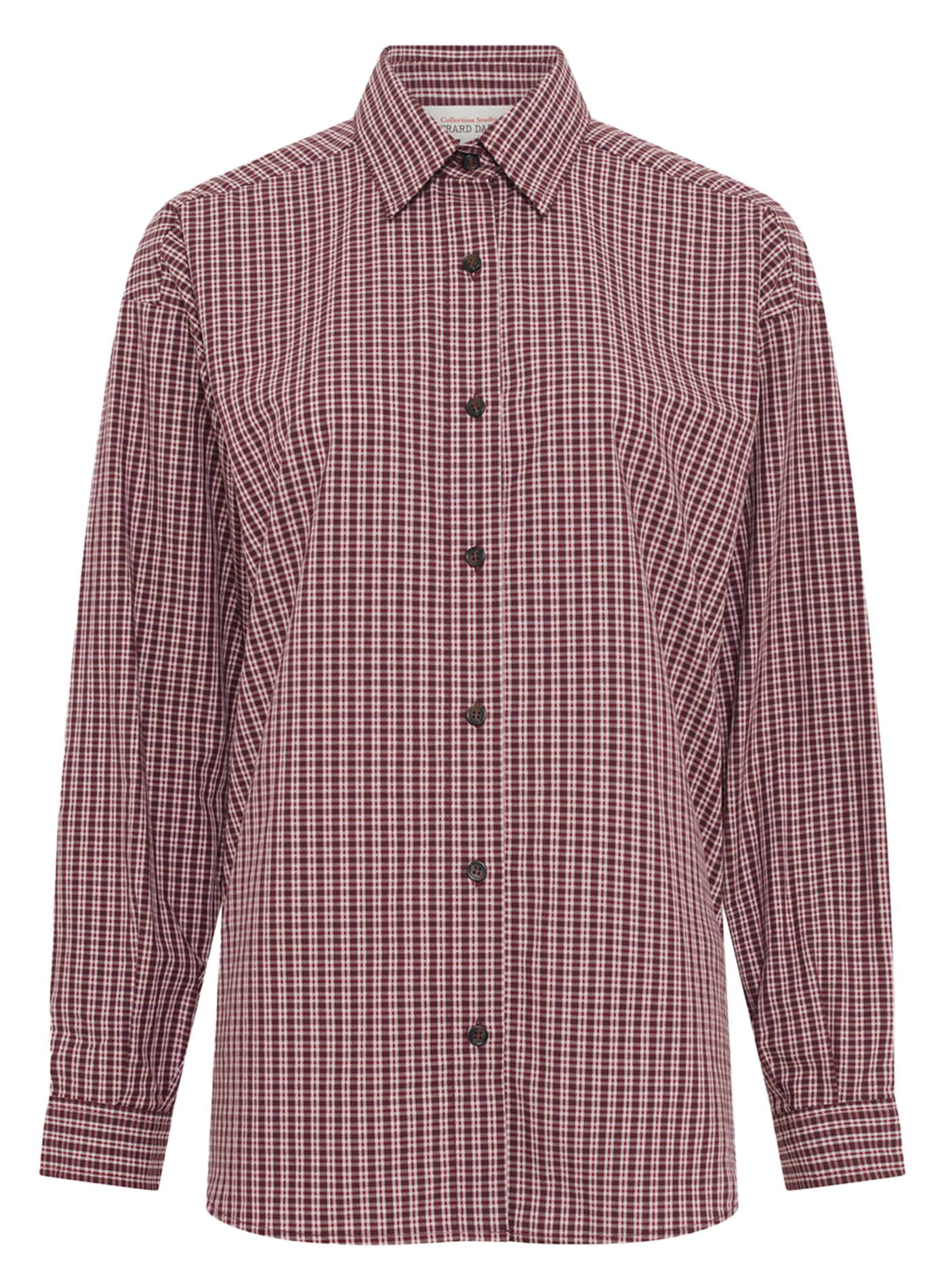 Chemise droite col classique en coton imprimé GERARD DAREL Rouge