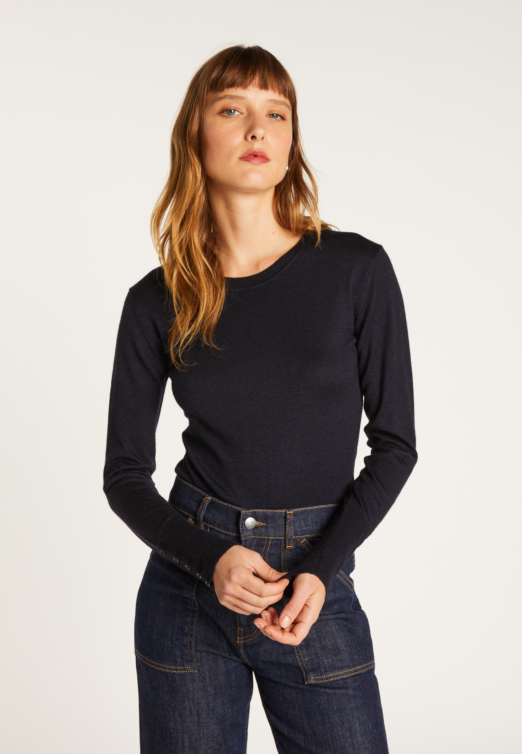 Cashmere silk T-shirt MAISON MONTAGUT Blue