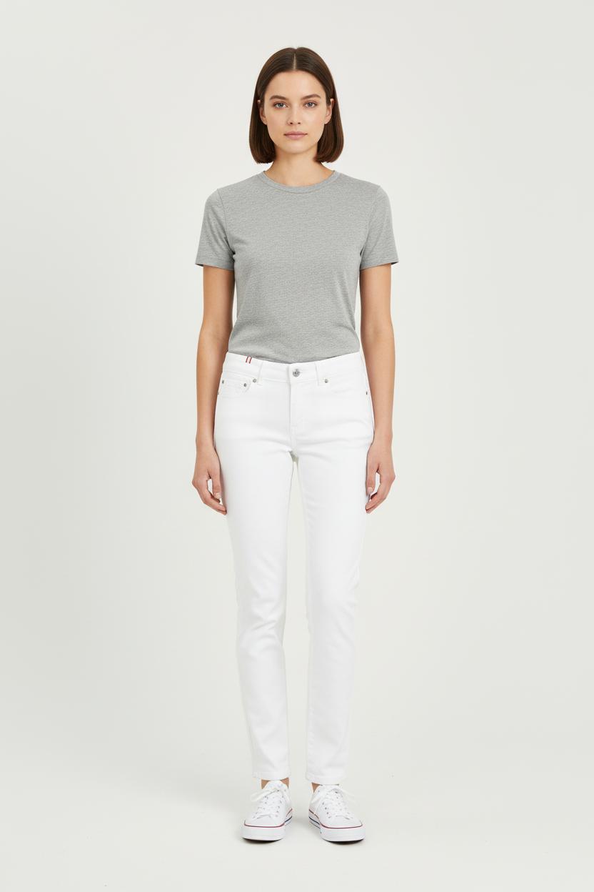Cropped slim jeans with studs INES DE LA FRESSANGE - Seconde main White