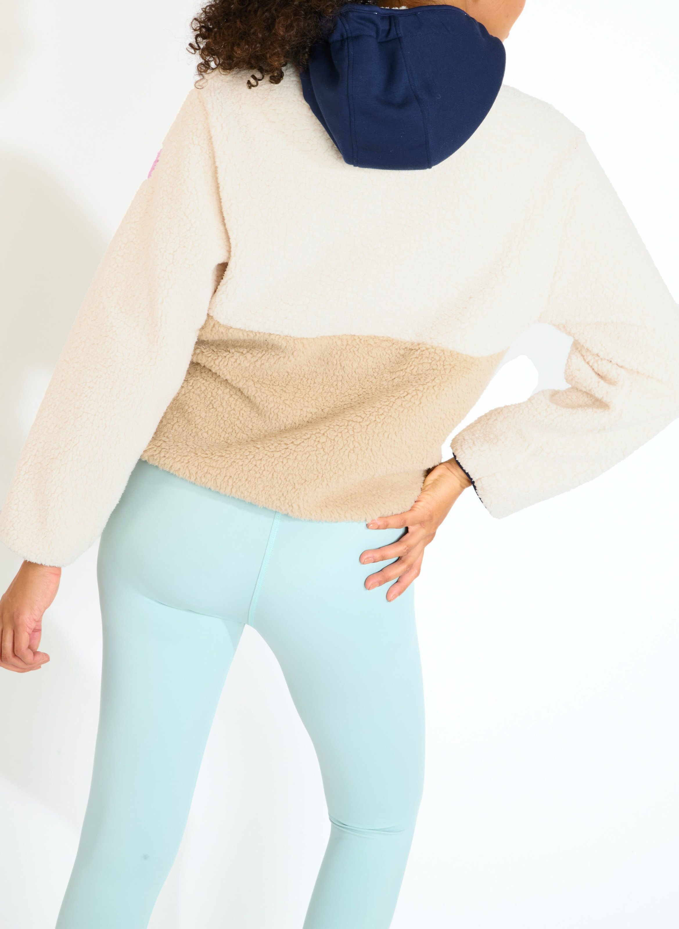 Polaire col capuche BANANA MOON Beige