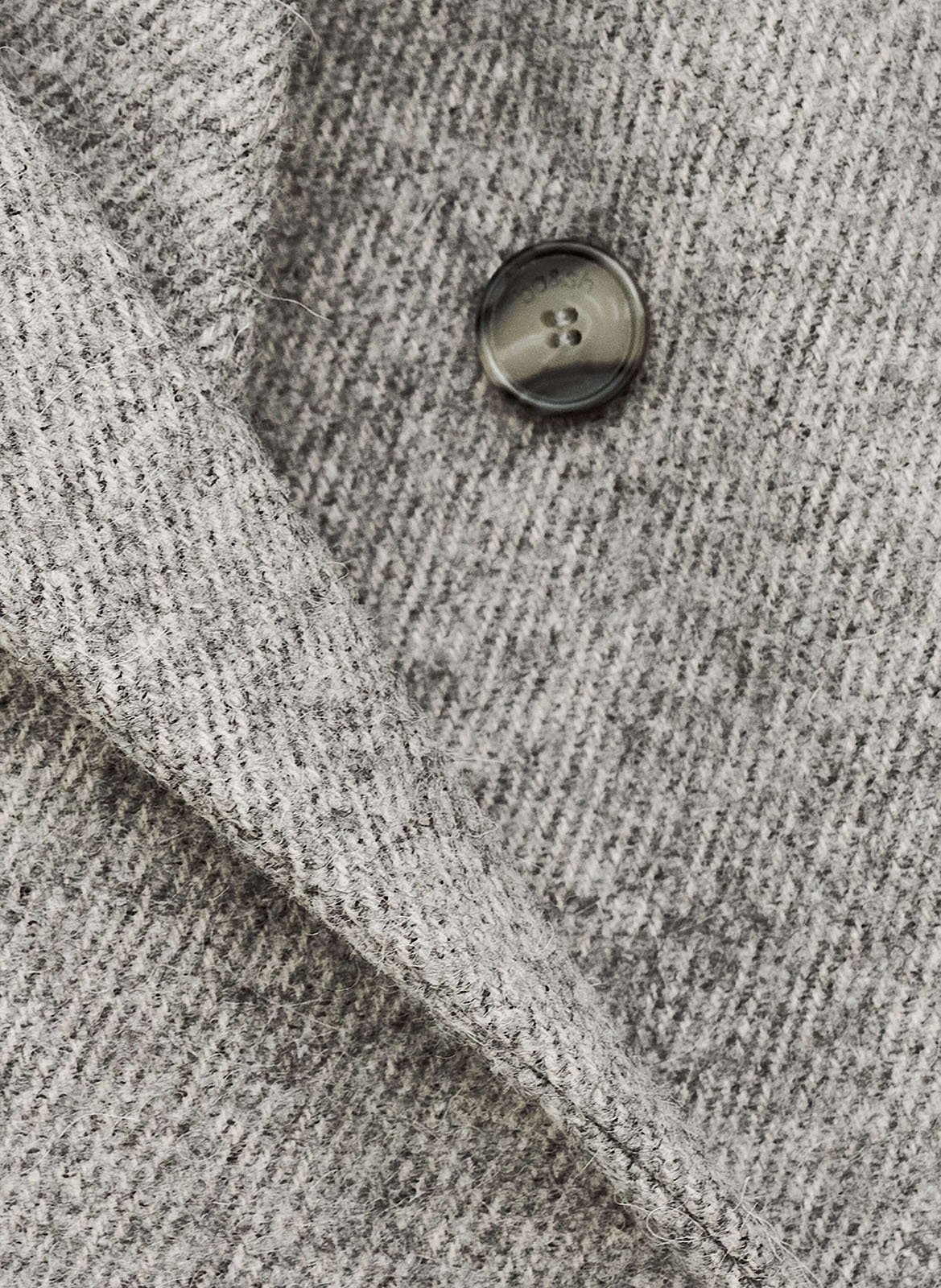 Fitted wool-blend suit collar jacket Black