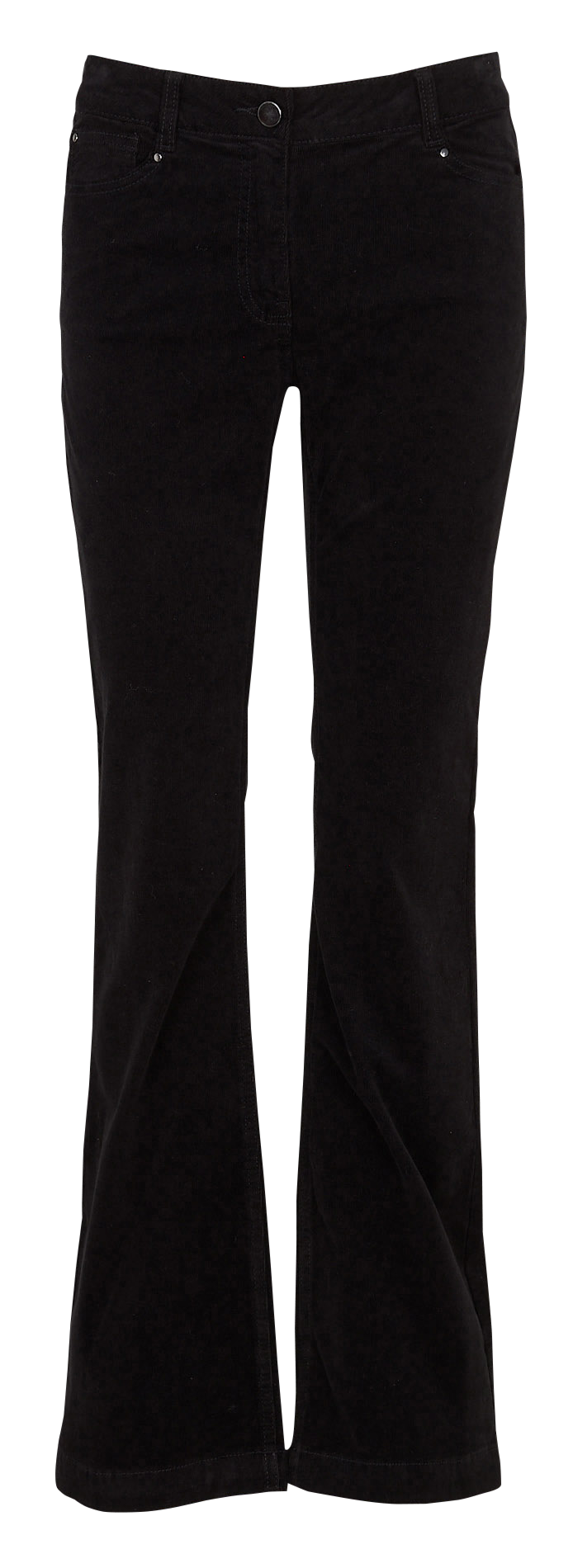 Flared cotton pants Black