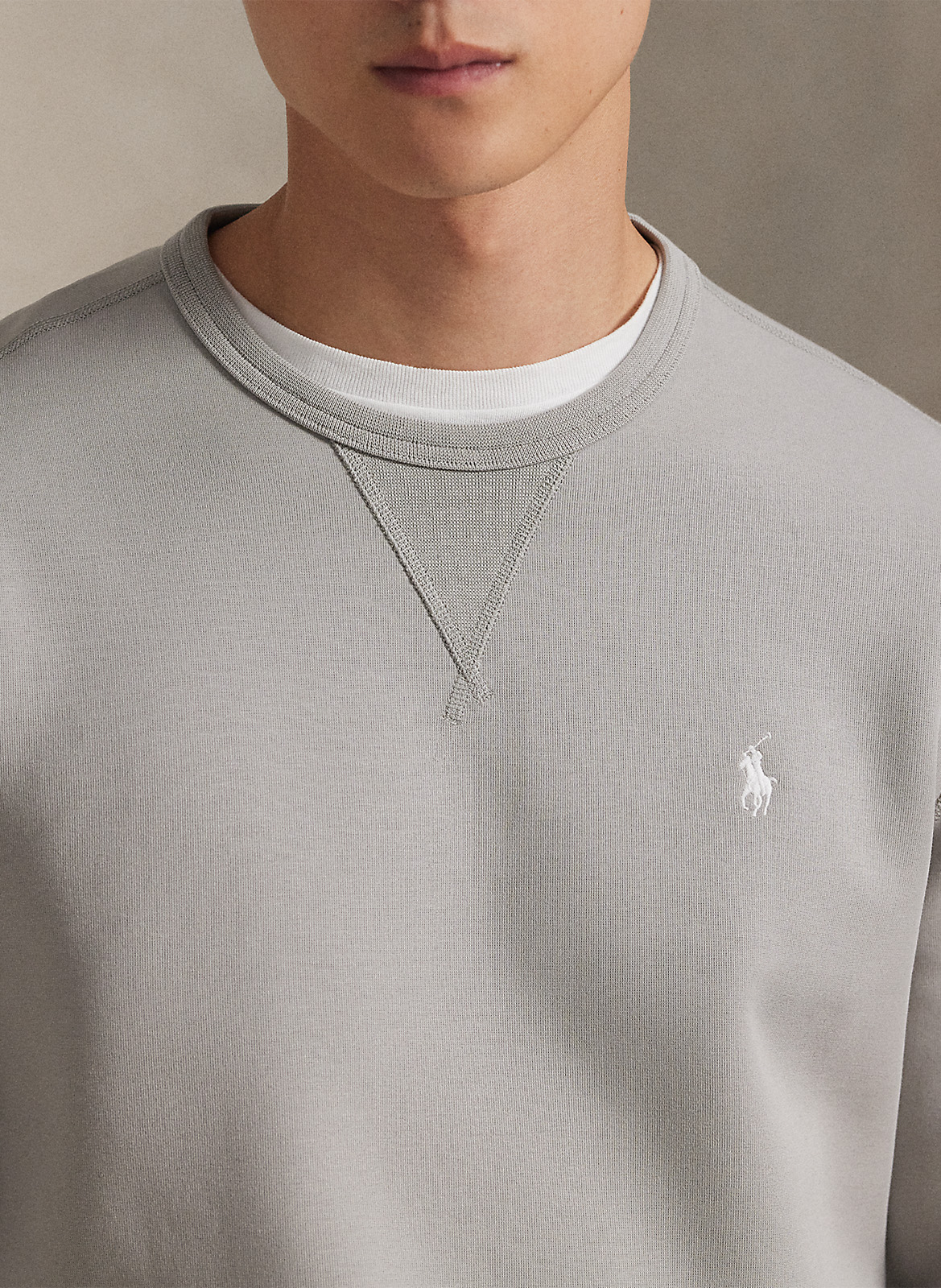 Gerade geschnittenes Sweatshirt aus Baumwoll-Mix POLO RALPH LAUREN Grau