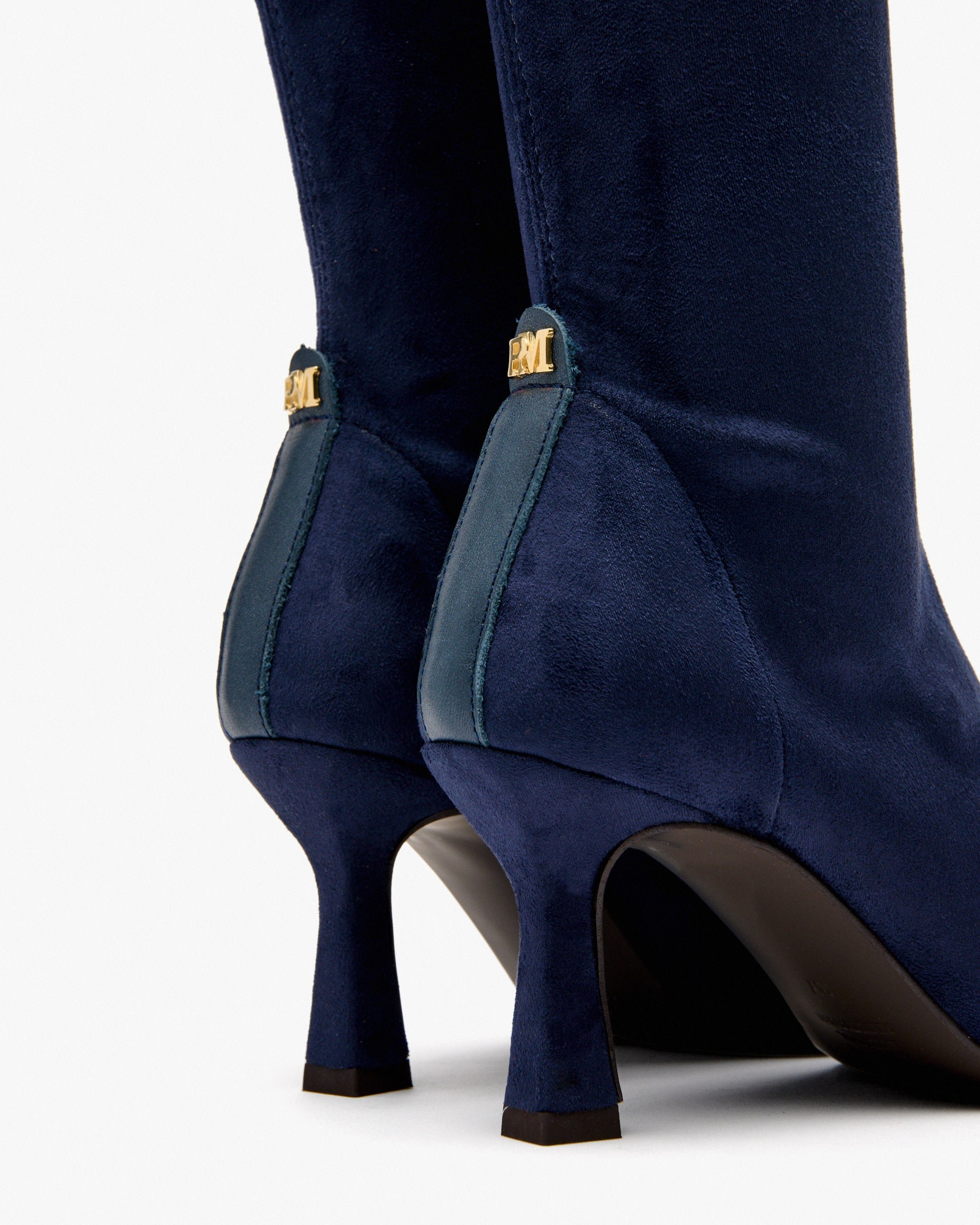 Bottes en tissu stretch effet daim bleu marine PEDRO MIRALLES Bleu