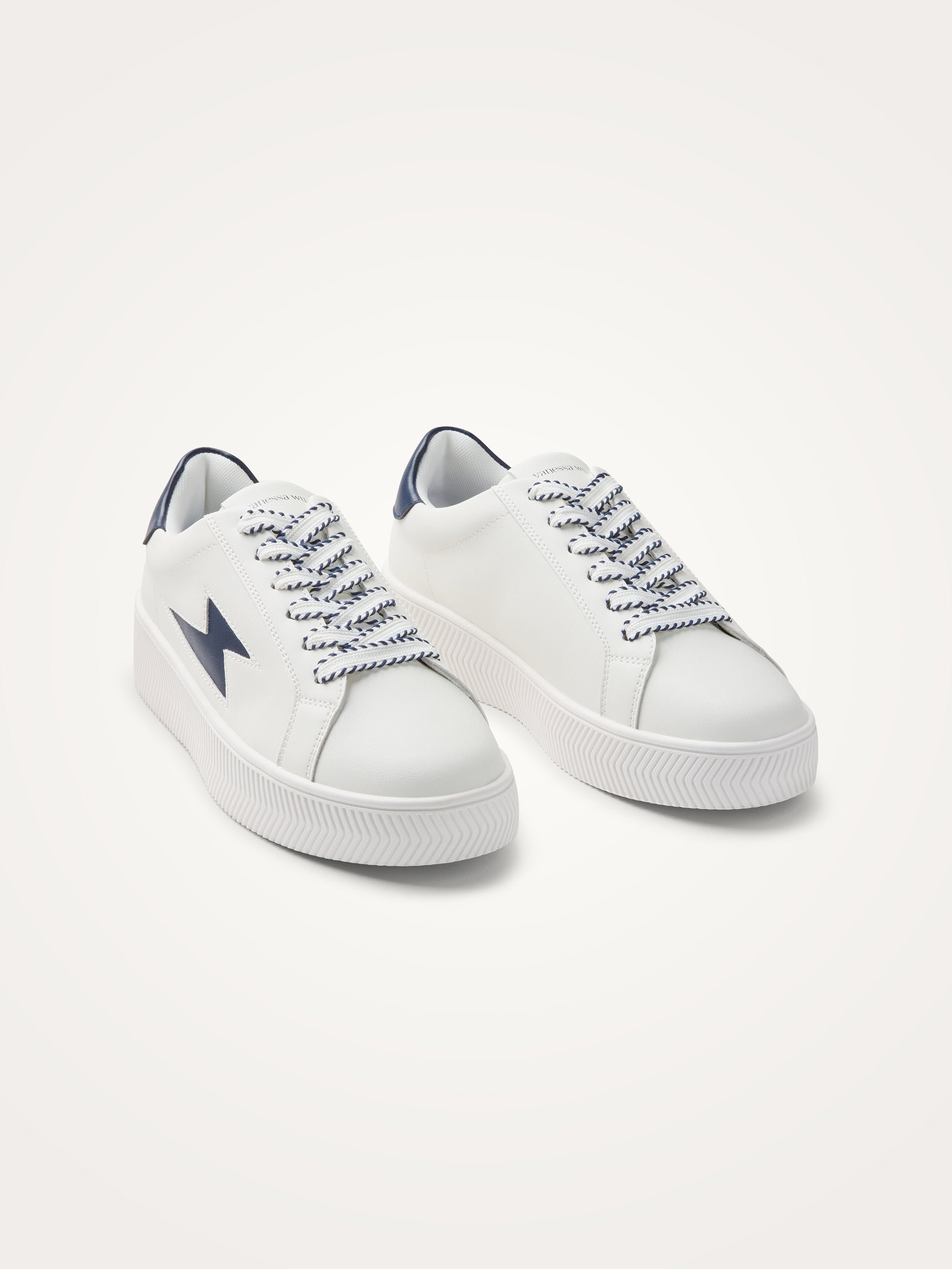 Sneakers with lightning bolt laces VANESSA WU Blue