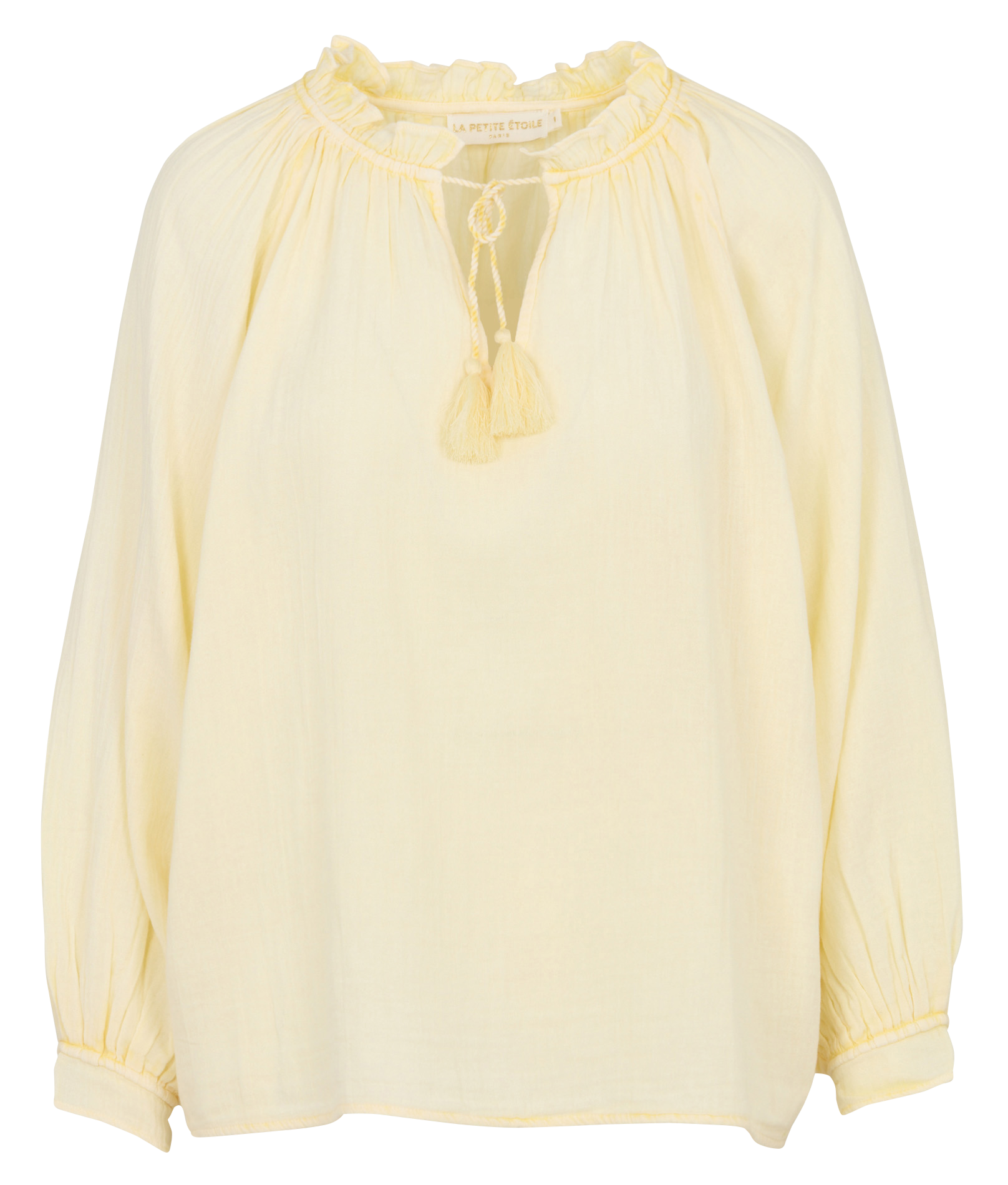 Blouse col V en coton LA PETITE ETOILE Jaune