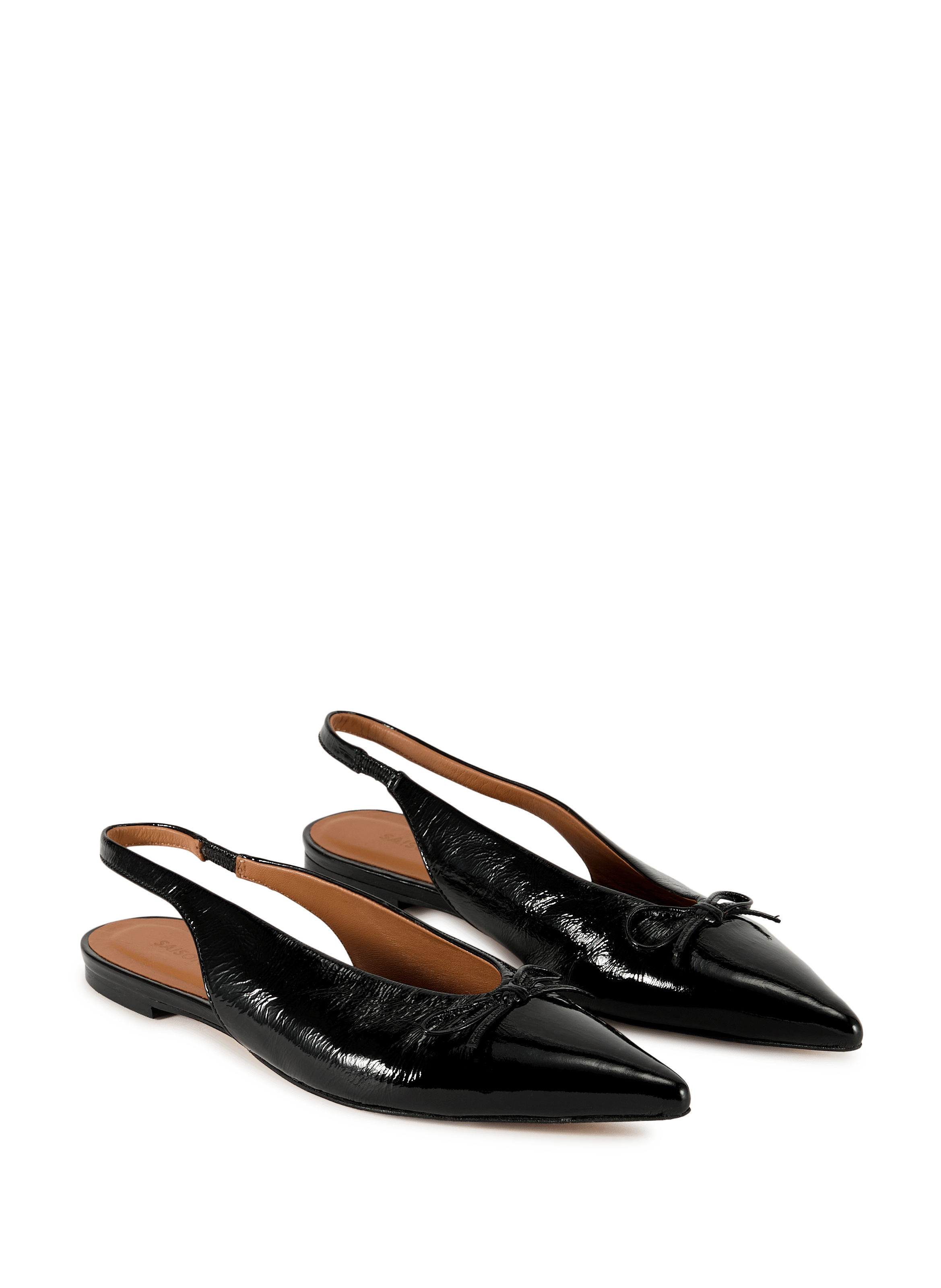 Slingbacks en cuir métallisé SAISON 1865 Zwart