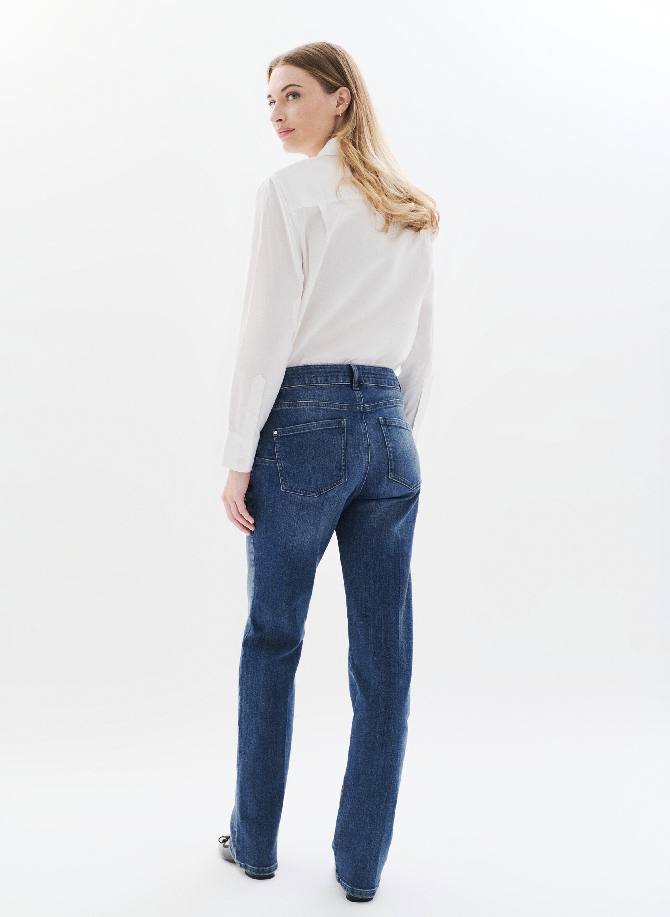 Gerade geschnittene Jeans aus Baumwoll-Mix CAROLL Blau