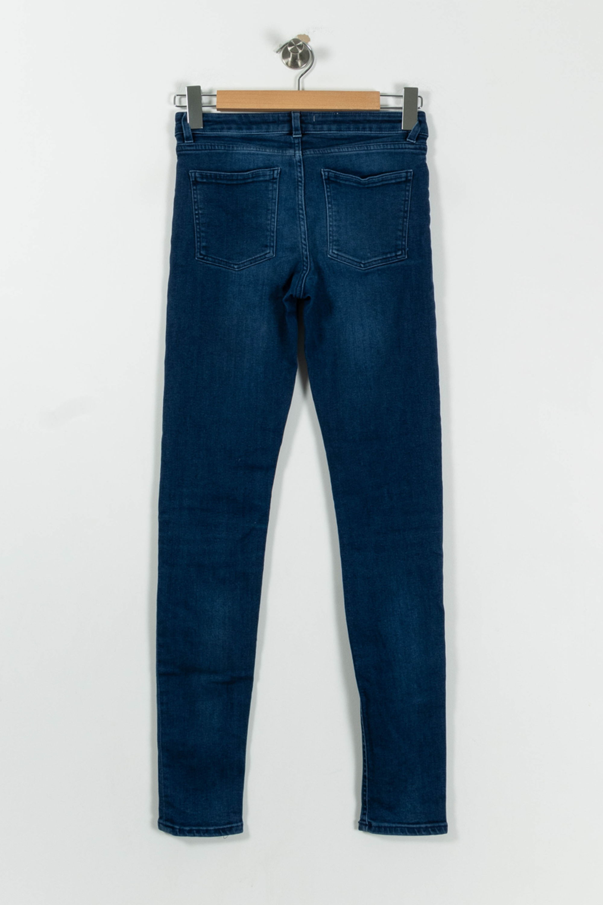 Cropped slim jeans with studs ACNE STUDIOS - Seconde Main Blue