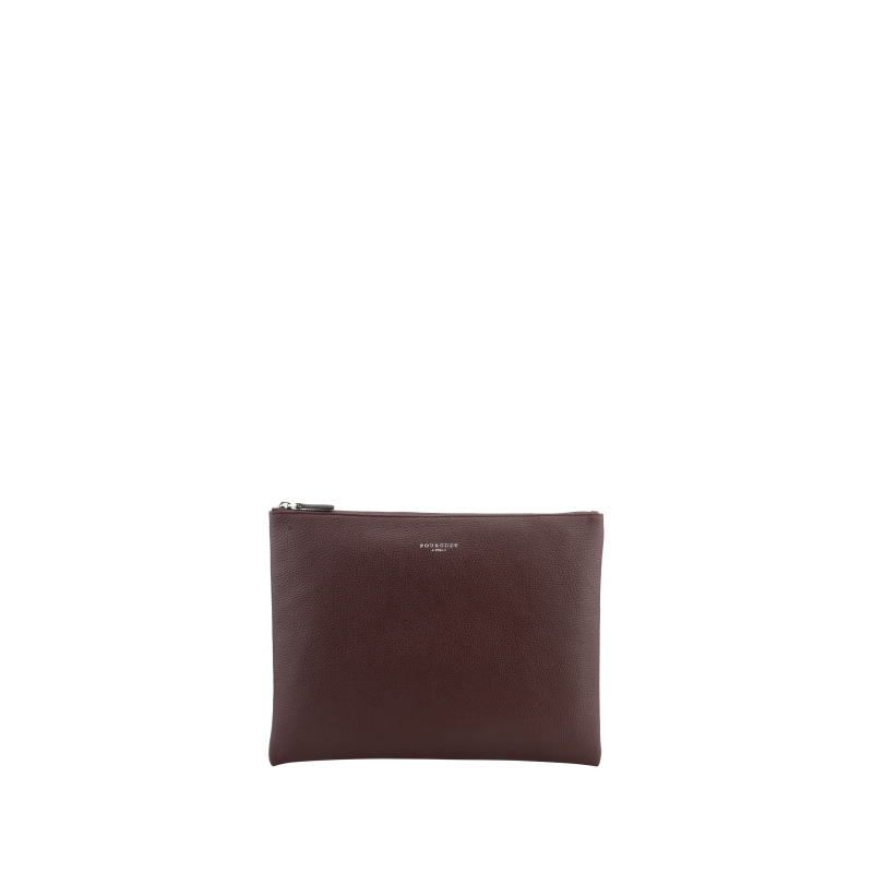 Calfskin leather shoulder bag POURCHET