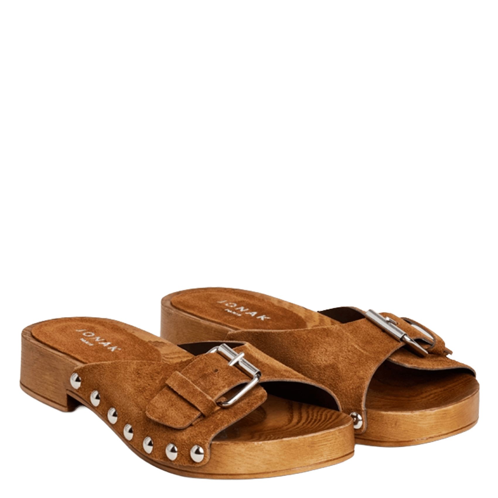 Leather mules JONAK Brown