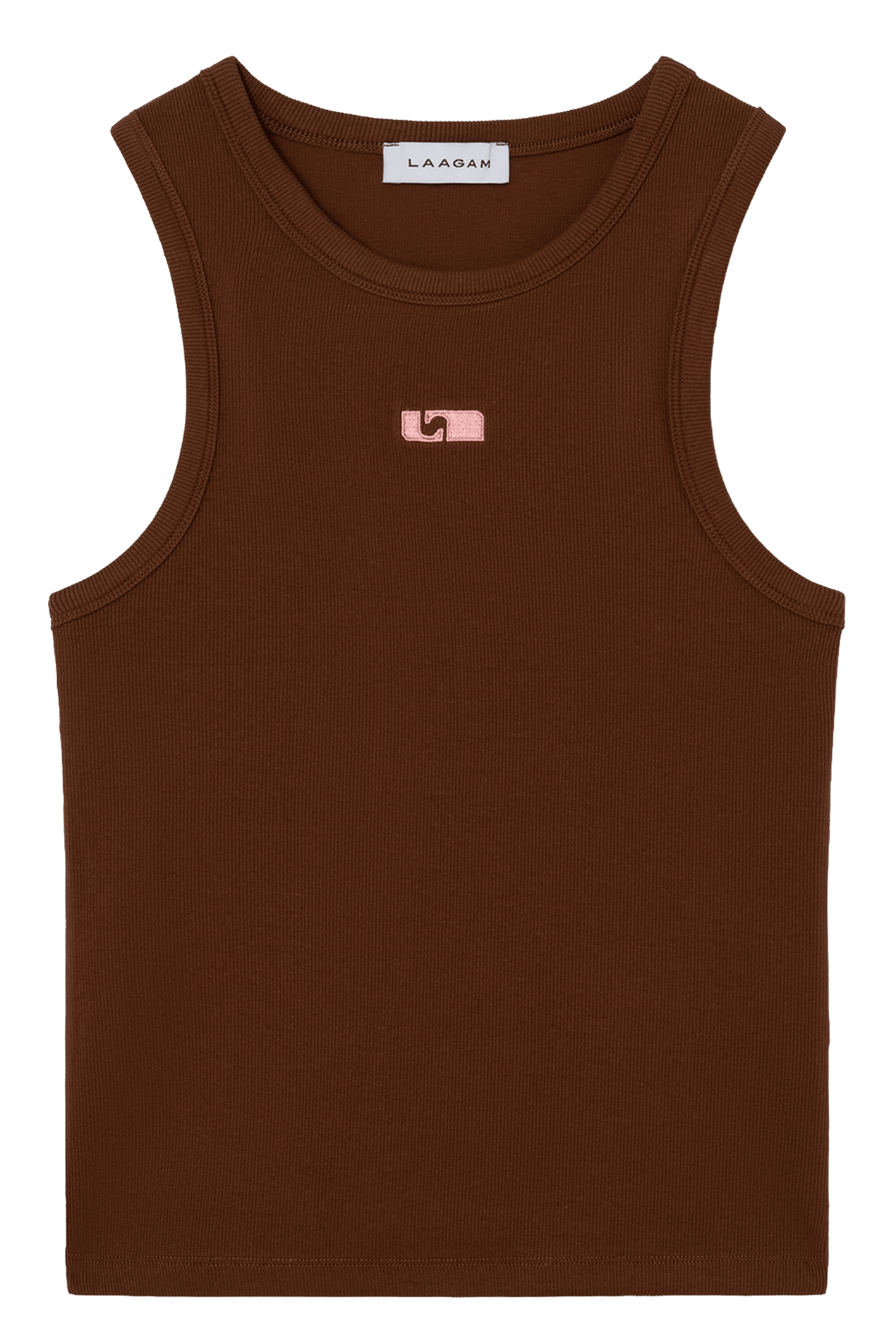 Fitted round neck tank top LAAGAM Brown