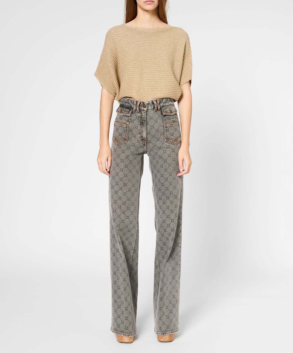 Straight cotton-blend pants GERARD DAREL Grey