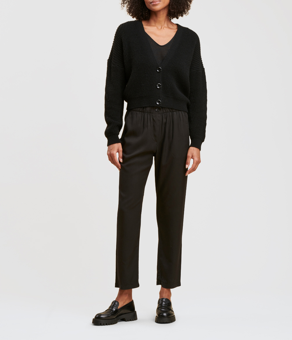 Pantalon droit 7/8ème LA FEE MARABOUTEE Noir
