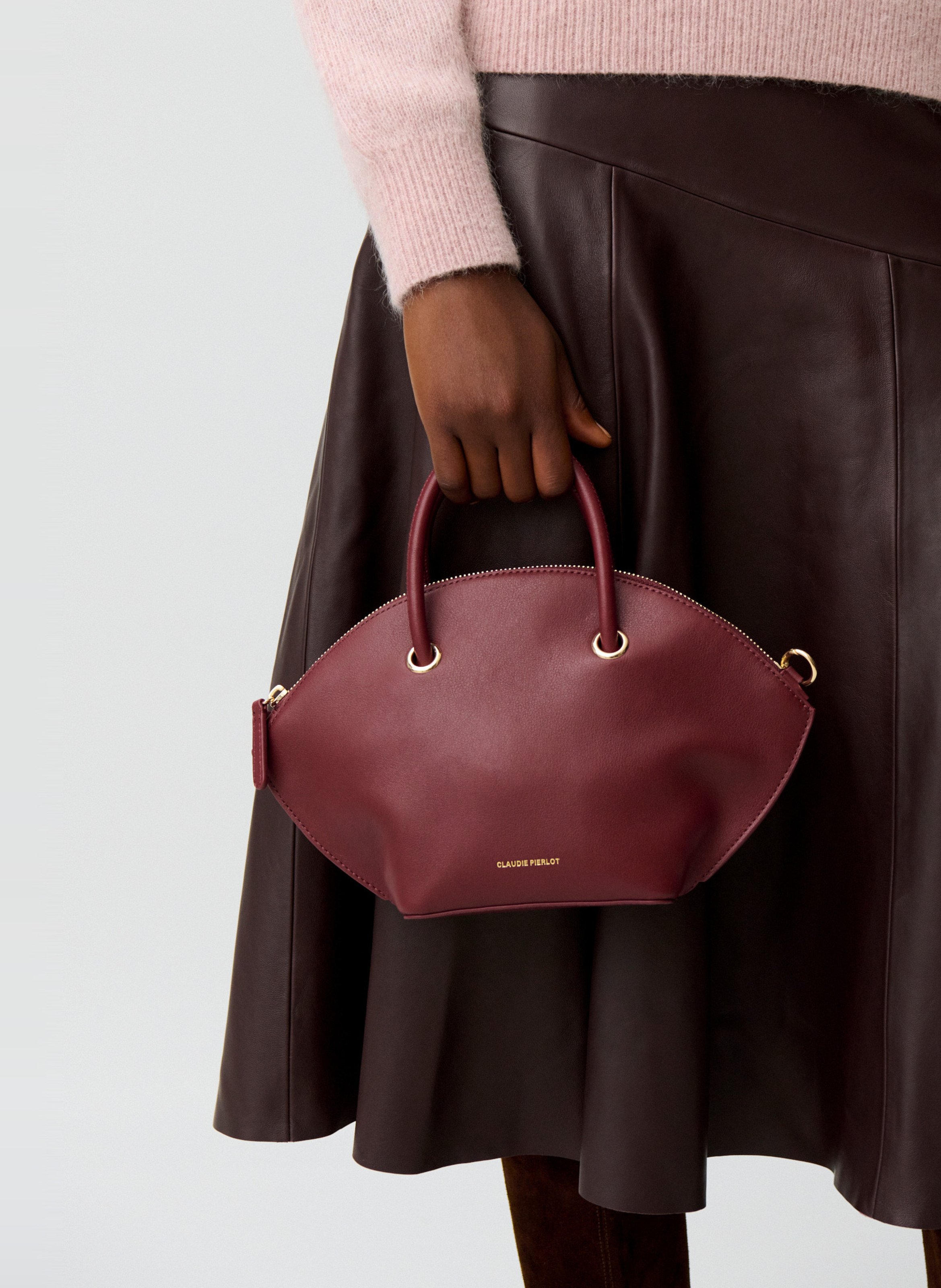 Sac bandoulière en cuir CLAUDIE PIERLOT Rouge