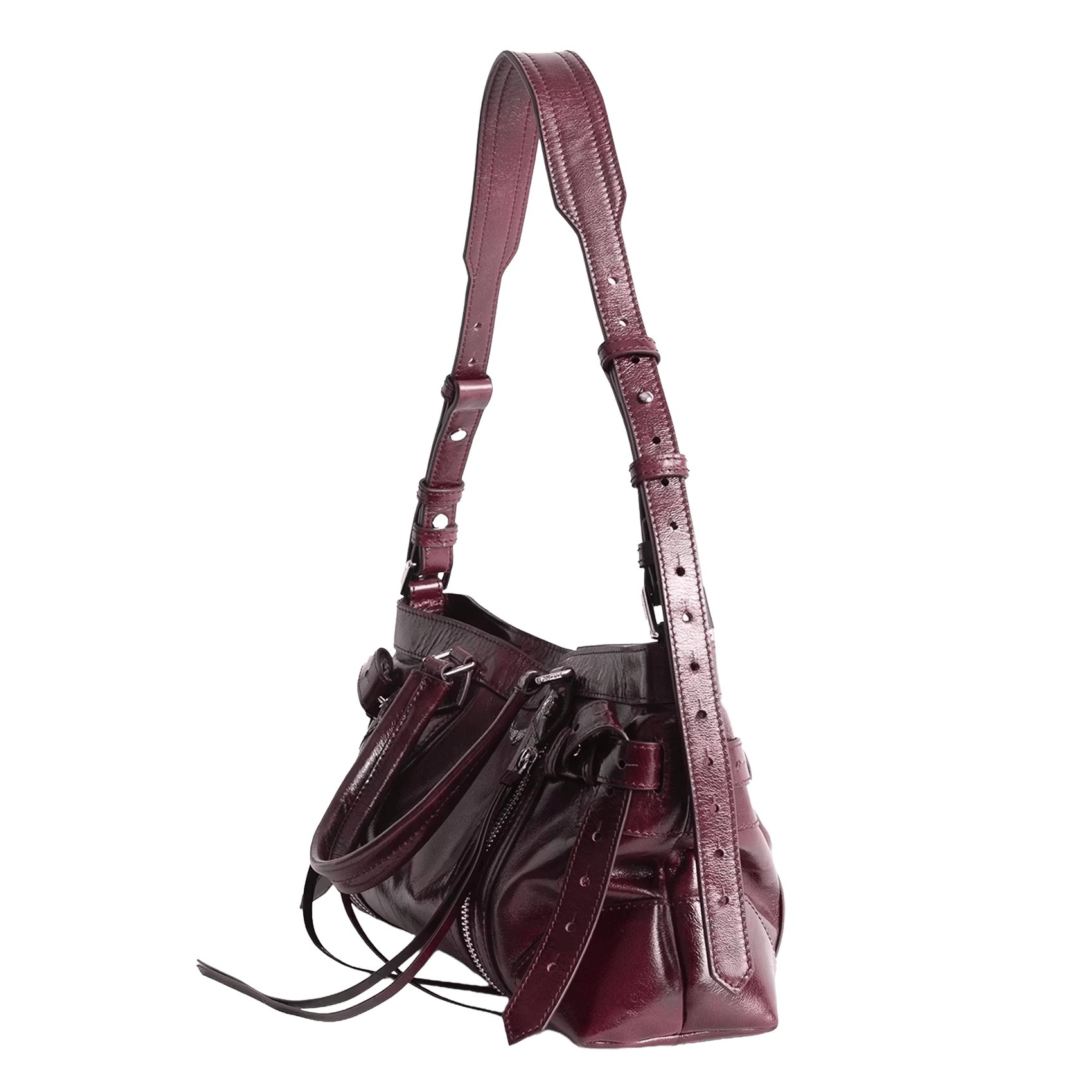 Leren schoudertas ZADIG&VOLTAIRE Violet