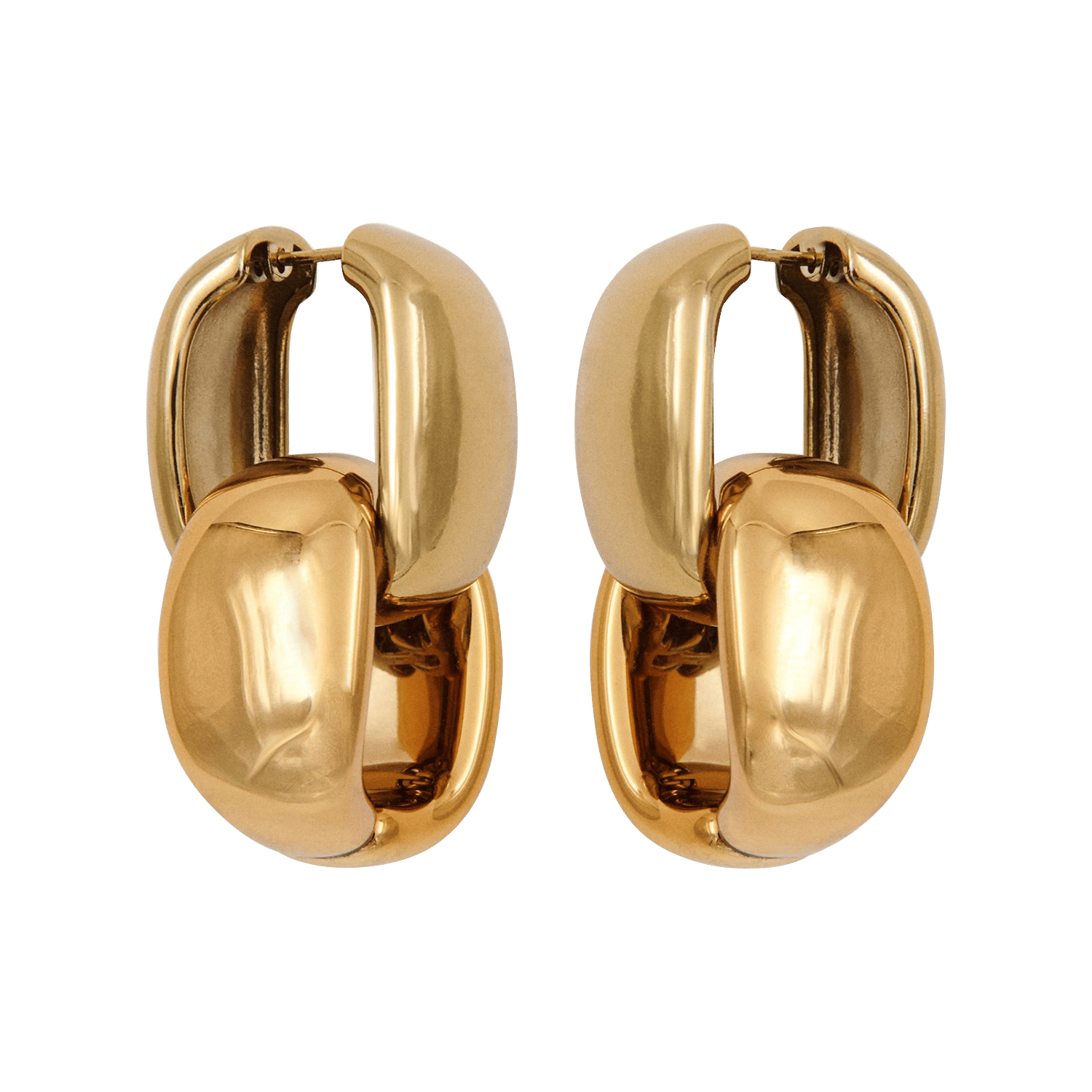 Double hoop drop earrings ESSENTIEL ANTWERP Golden