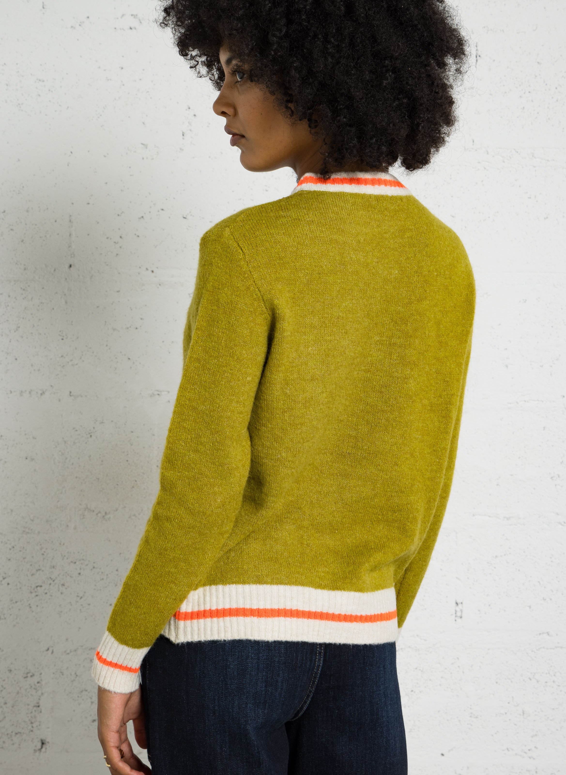 Pull droit col rond  DR BLOOM Vert