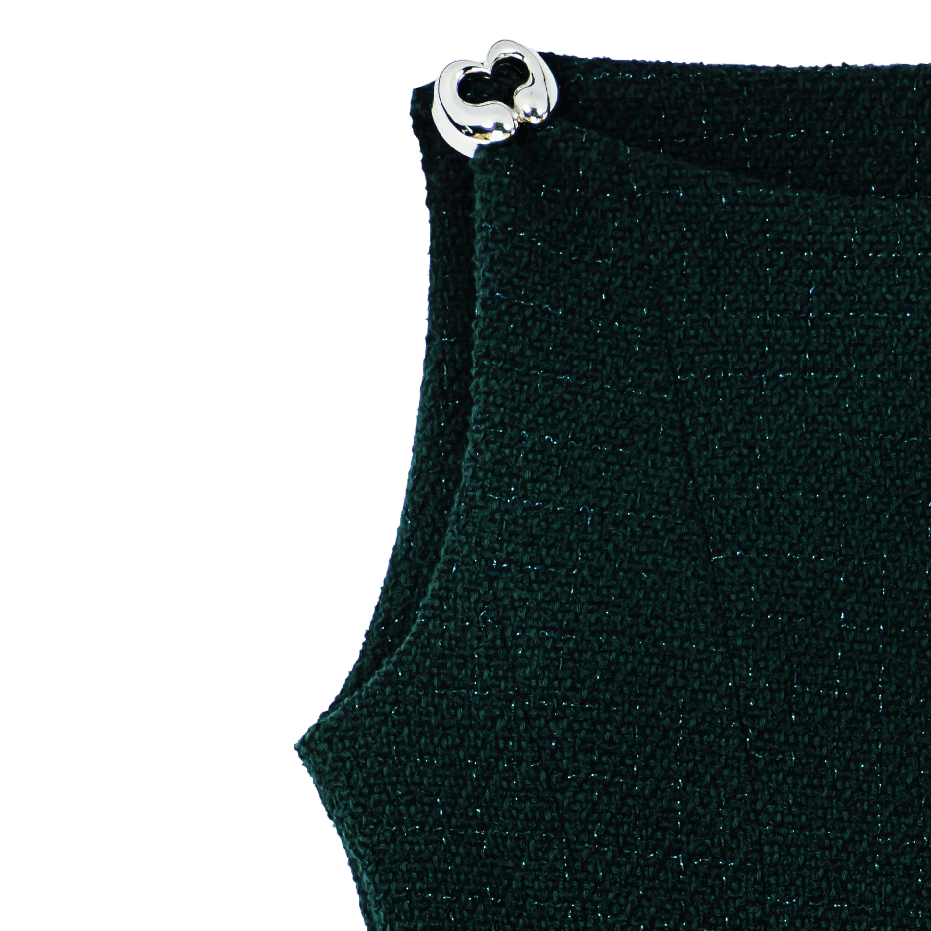 Robe courte sans manches en tweed de coton mélangé MAJE Vert