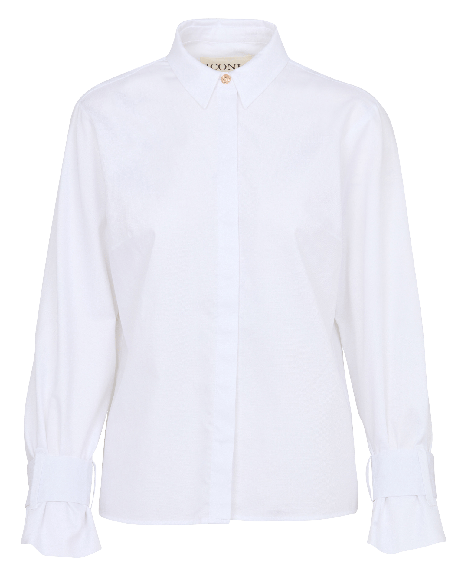 Chemise droite en coton MAISON 123 Blanc