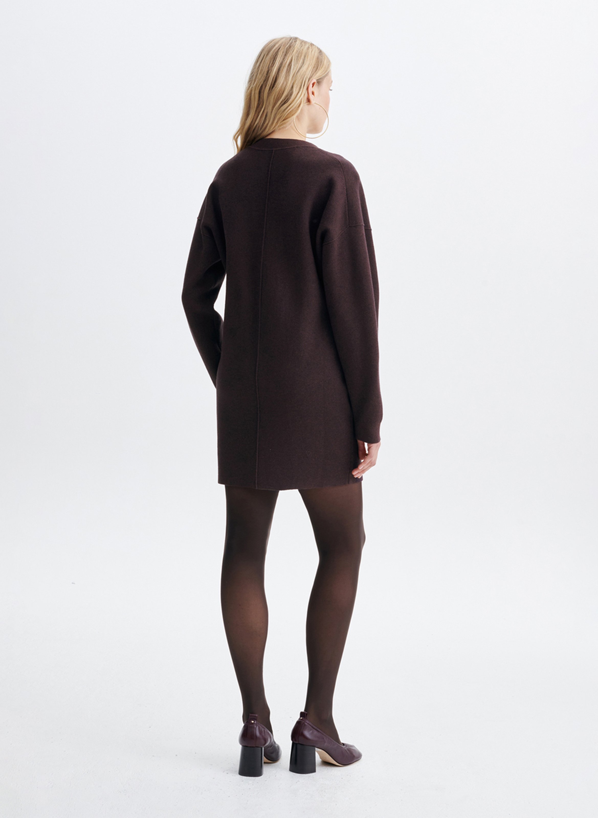 Short wool-blend sweater dress | Brown VANESSA BRUNO Women