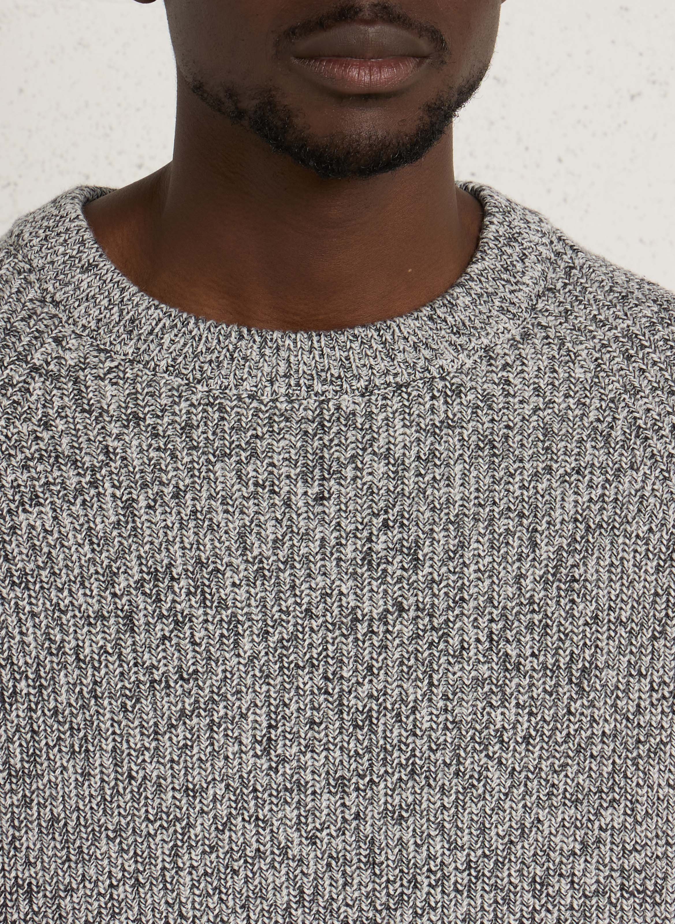 Gerade geschnittener Pullover aus Baumwoll-Mix IKKS Grau