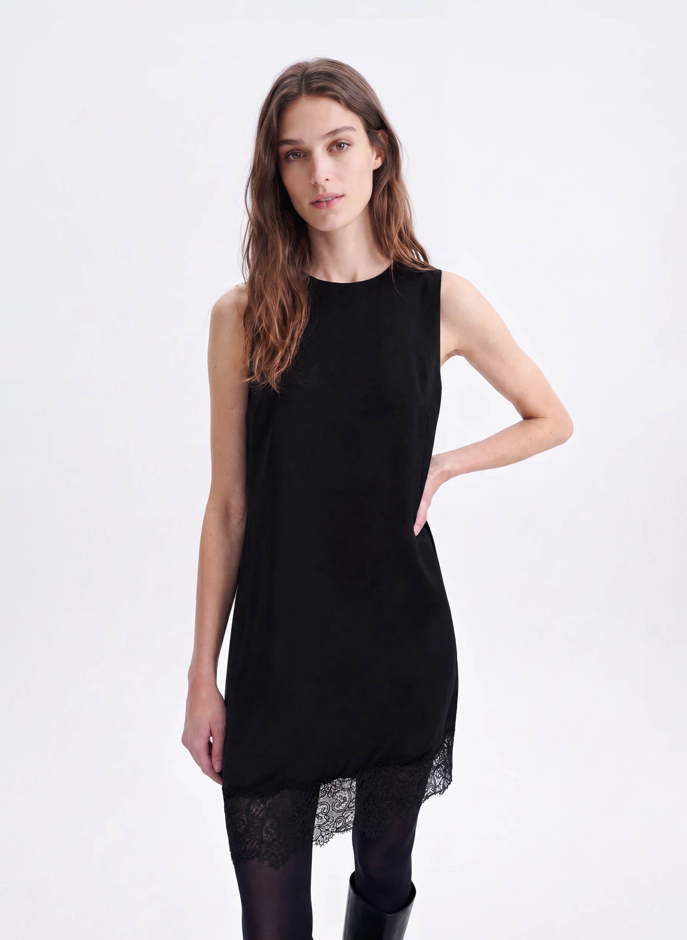 Short round-neck dress VANESSA BRUNO Black