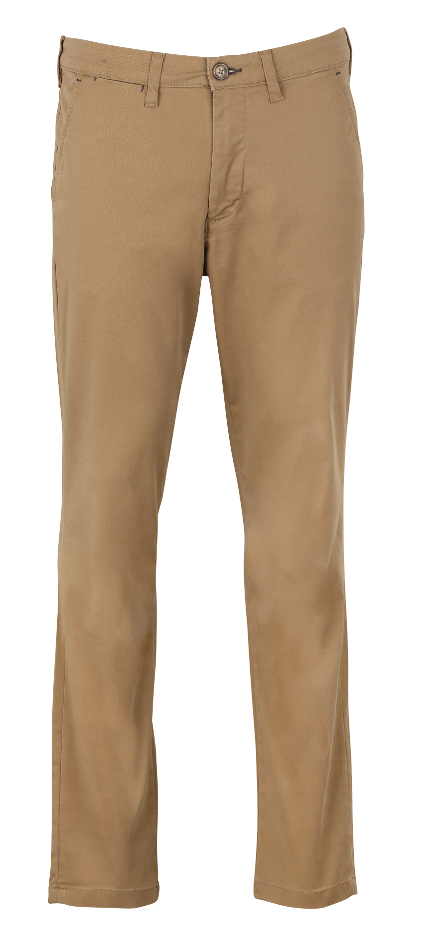 Pantalon slim en coton organique SELECTED Marron