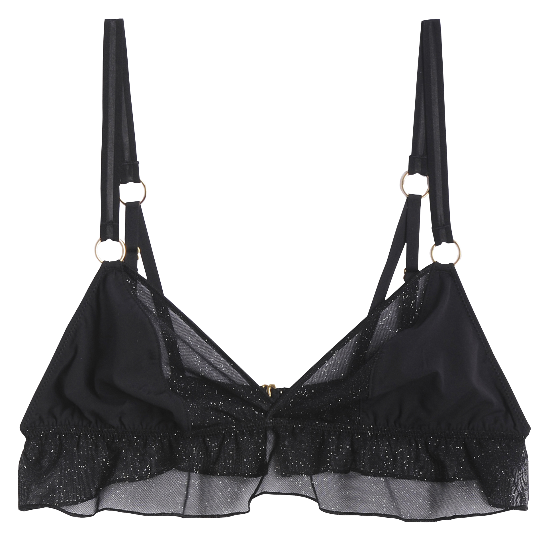 BH aus Tüll mit Paillettenbesatz ICONE Schwarz