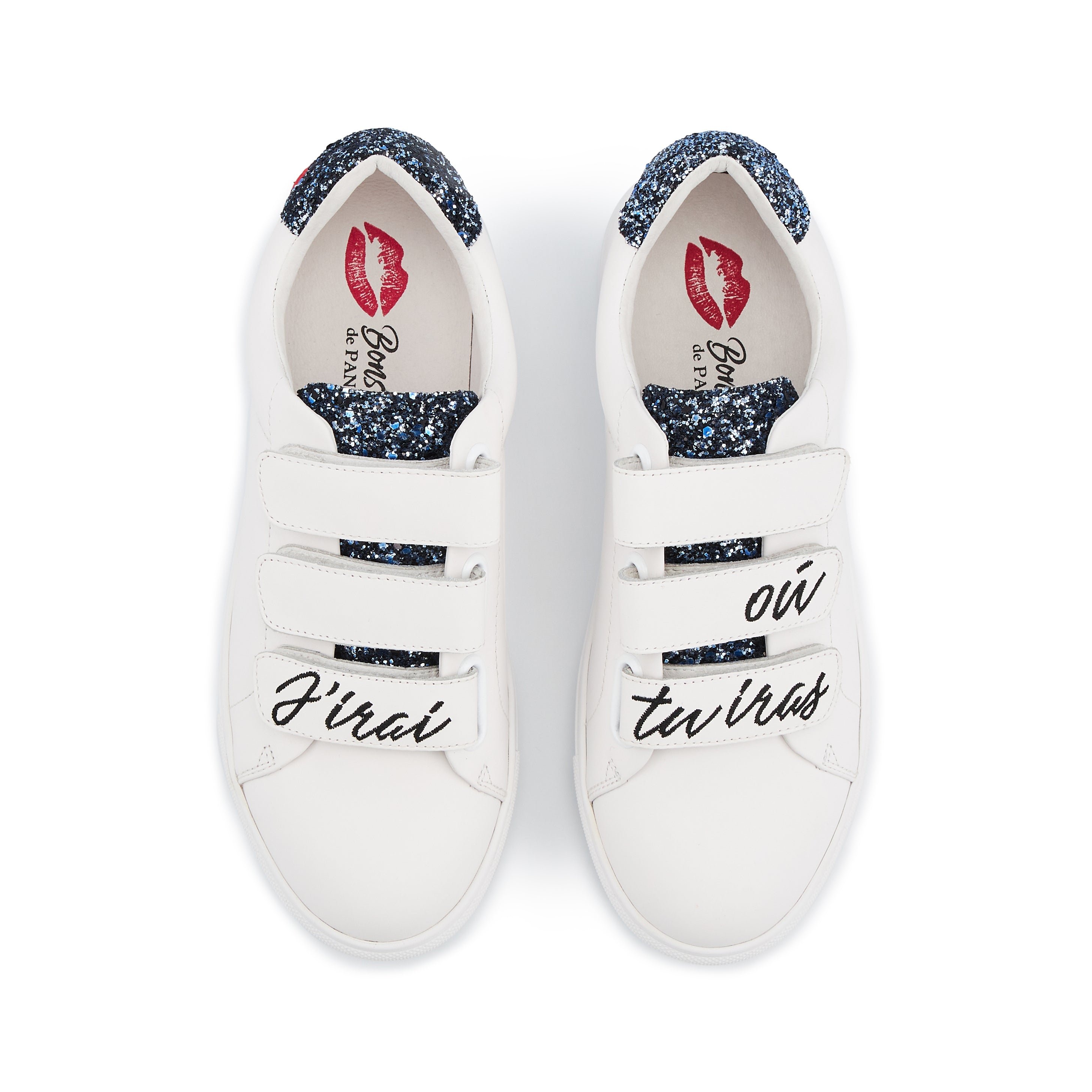 Leather sneakers BONS BAISERS PARIS White
