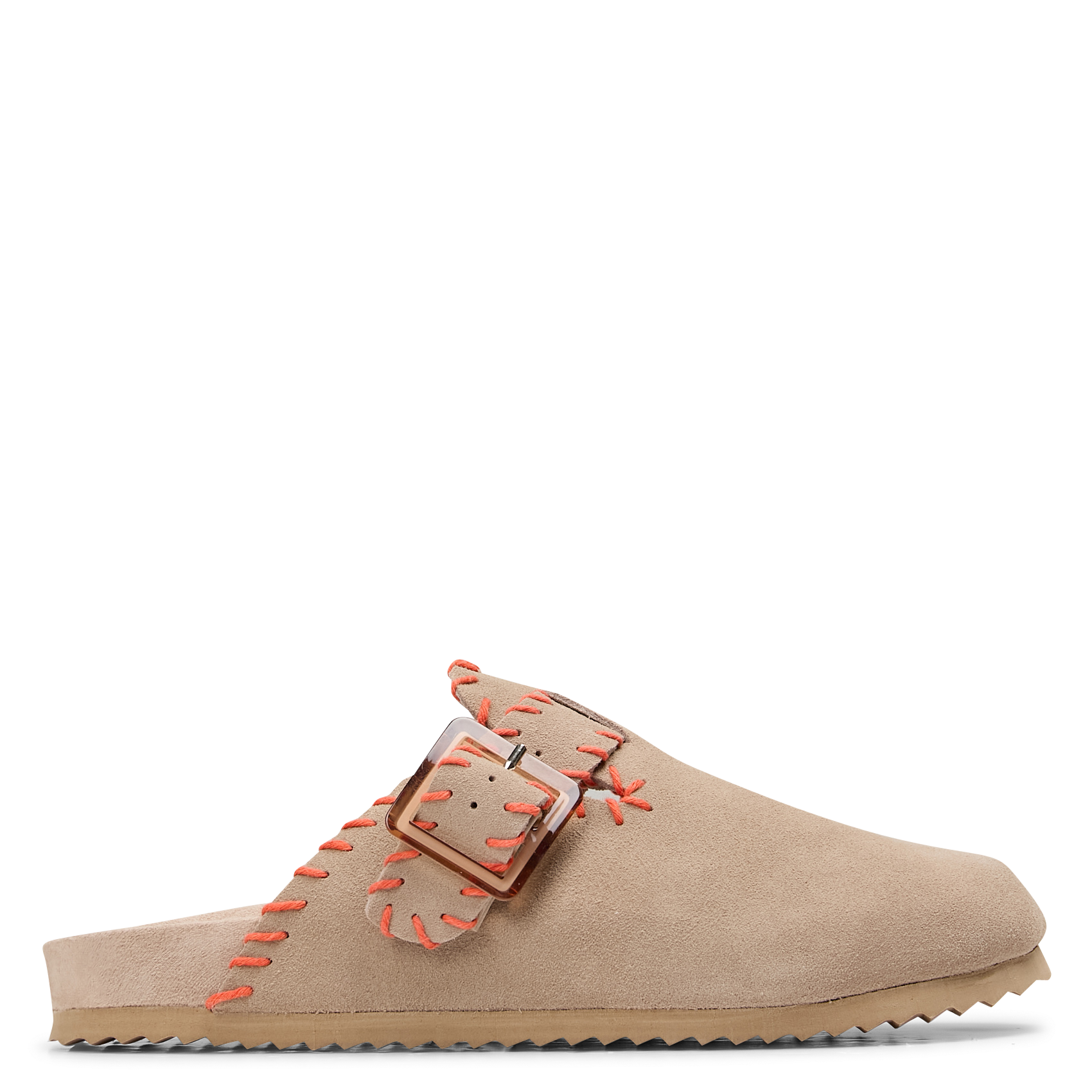 Muil met stiksels in suède leer COLORS OF CALIFORNIA Beige