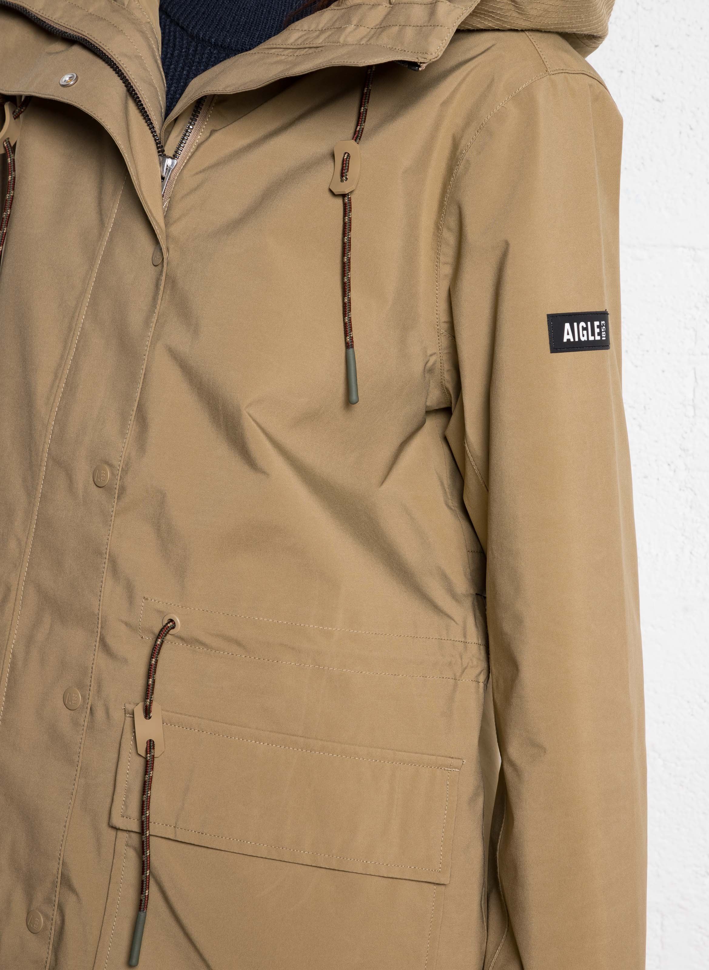 Fijne parka met capuchon AIGLE Beige