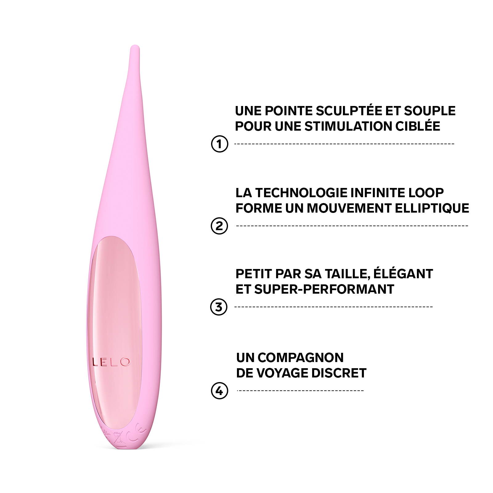 Stimulateur clitoridien ciblé, dot travel LELO Pink