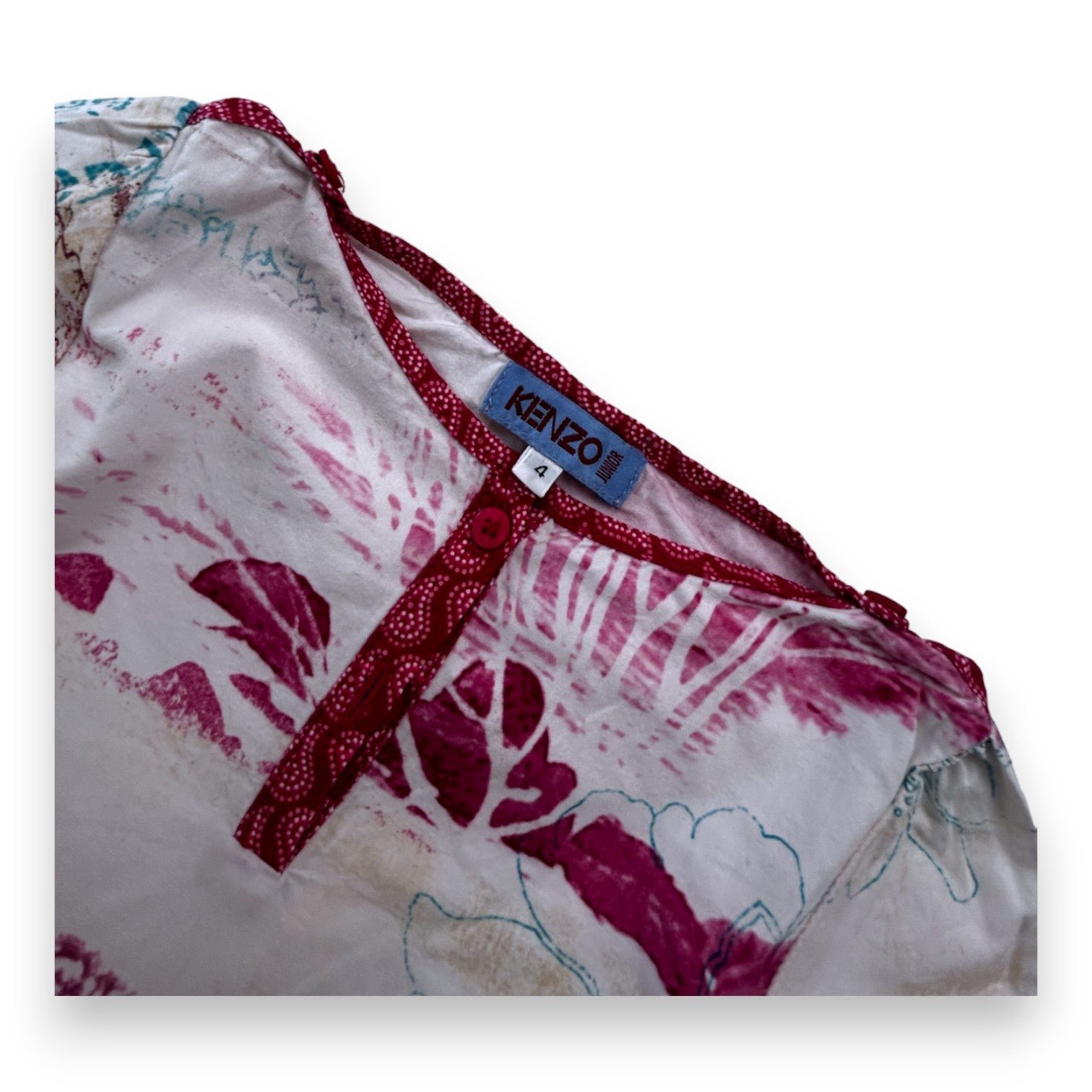 White child's blouse - 4 years KENZO - SECONDE MAIN White